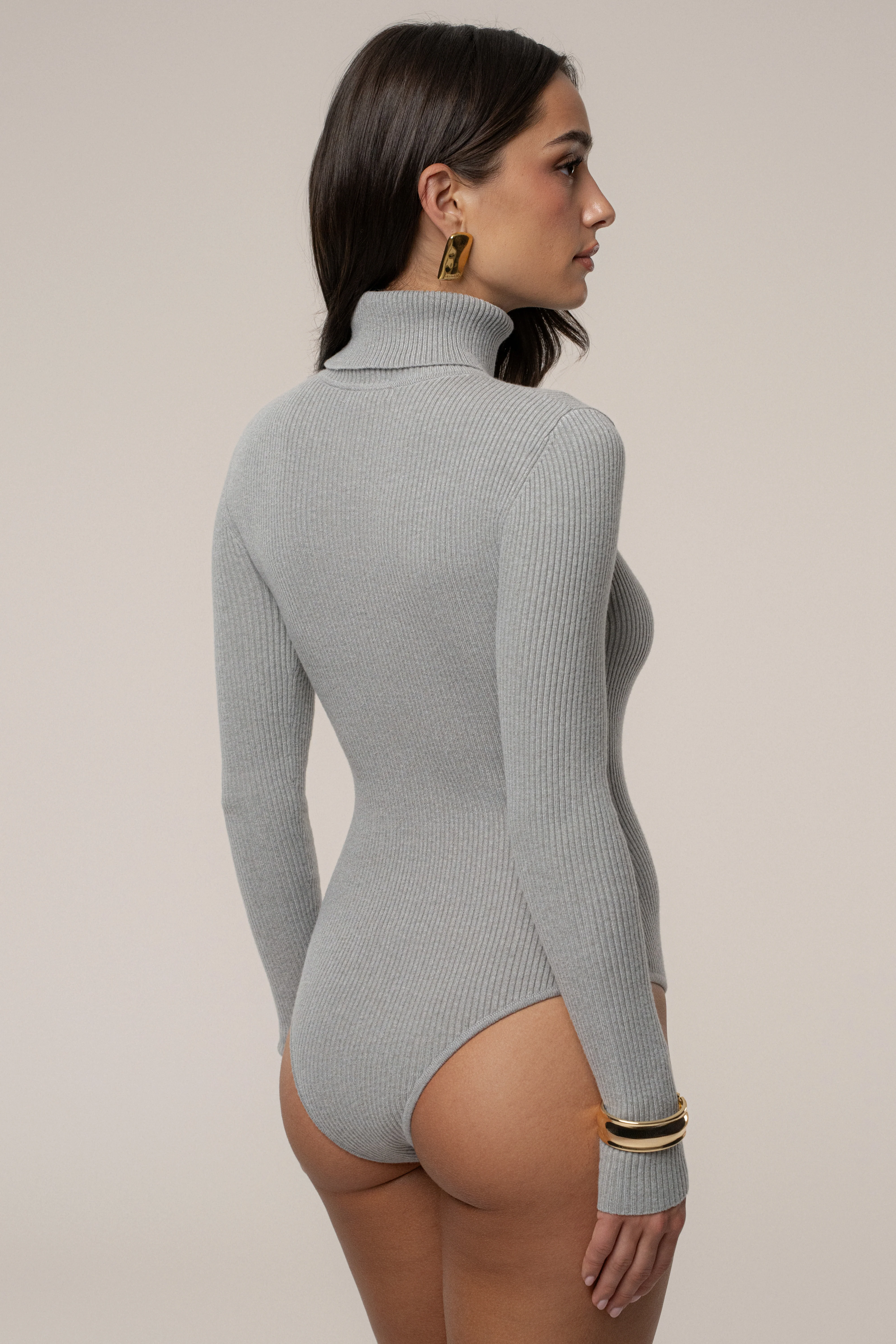 Heather Grey Arlett Turtleneck Bodysuit - Image 14