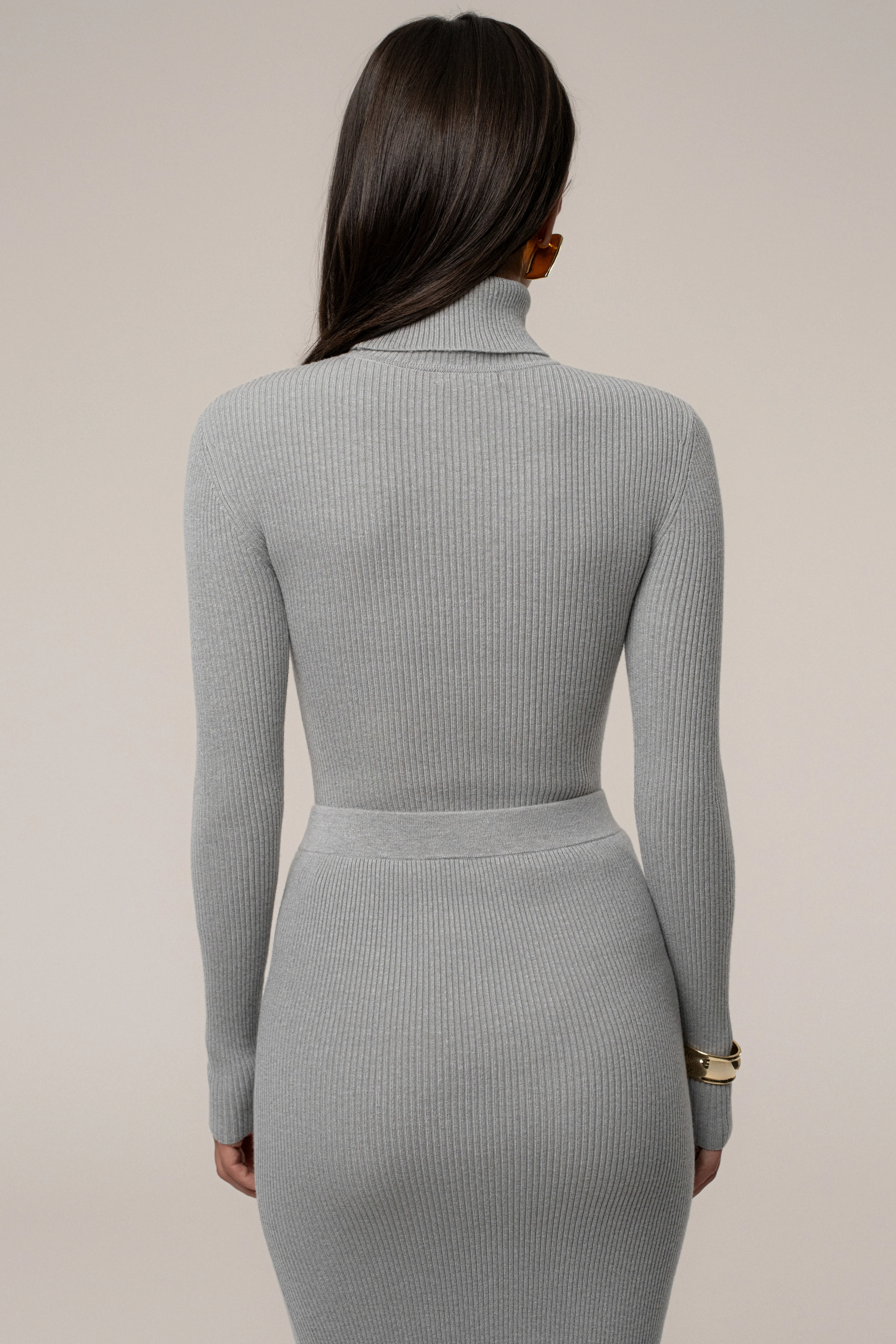 Heather Grey Arlett Turtleneck Bodysuit - Image 15