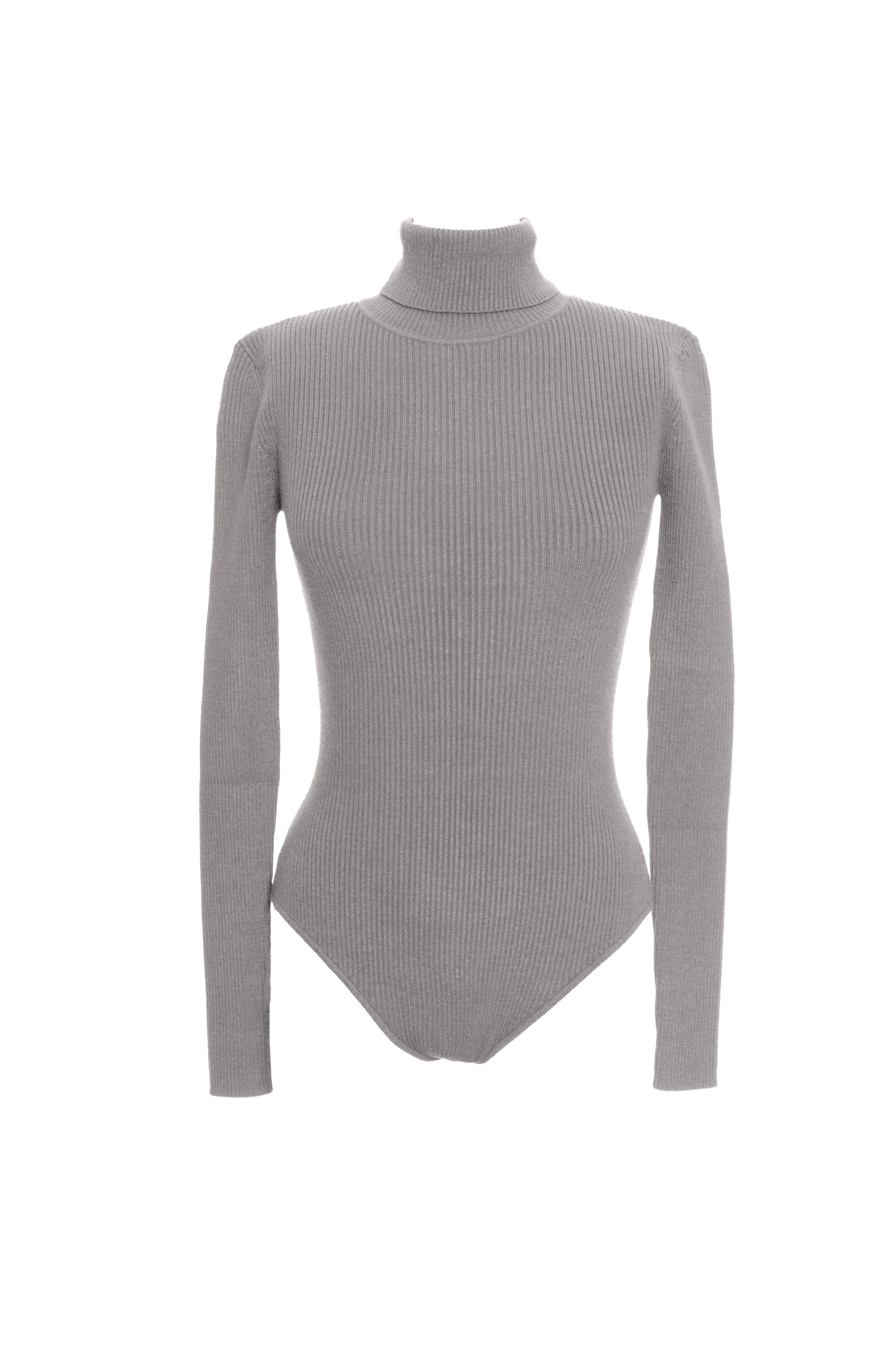 Heather Grey Arlett Turtleneck Bodysuit - Image 3