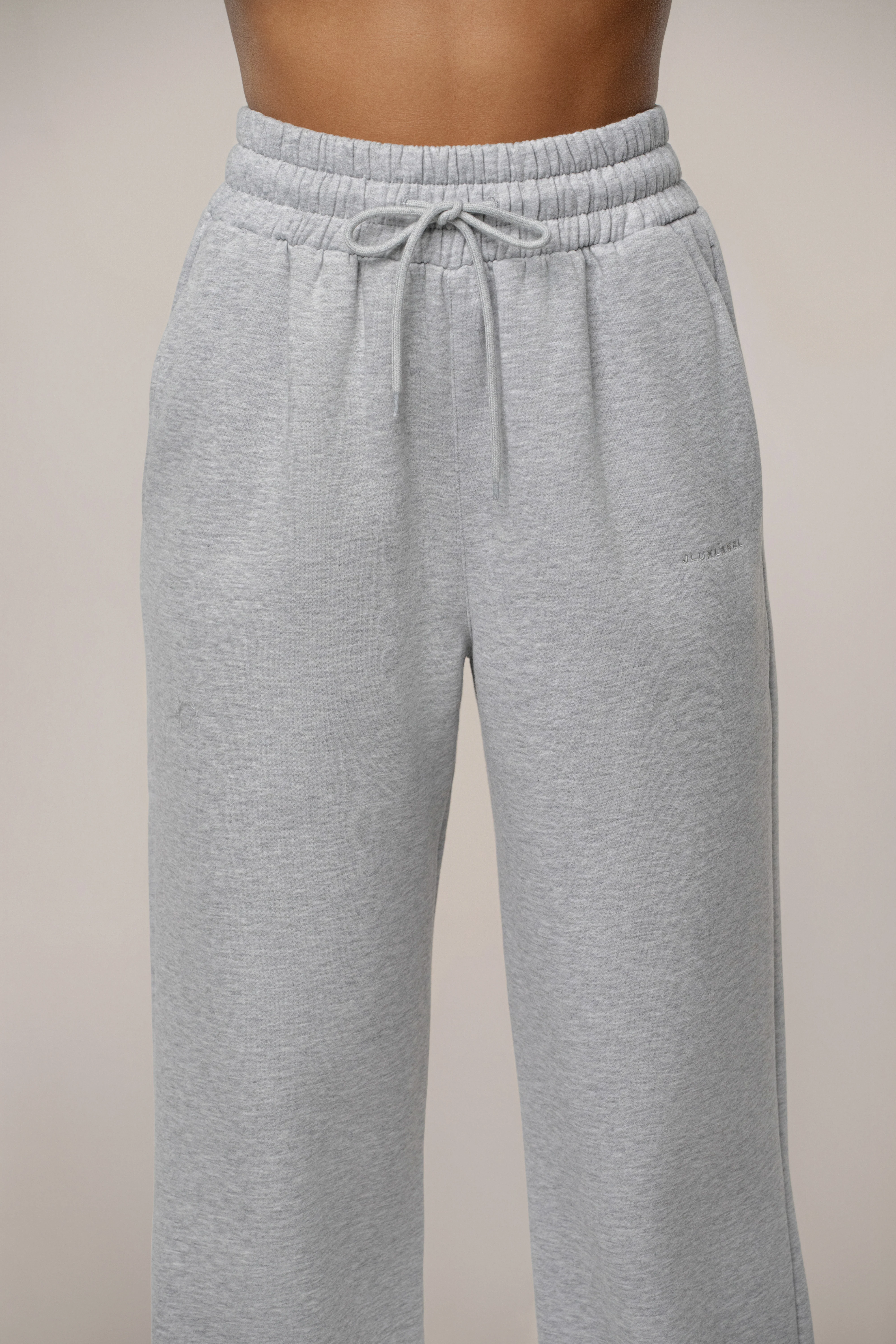 Heather Grey JLUXLABEL Logo Fleece Pants - Image 10