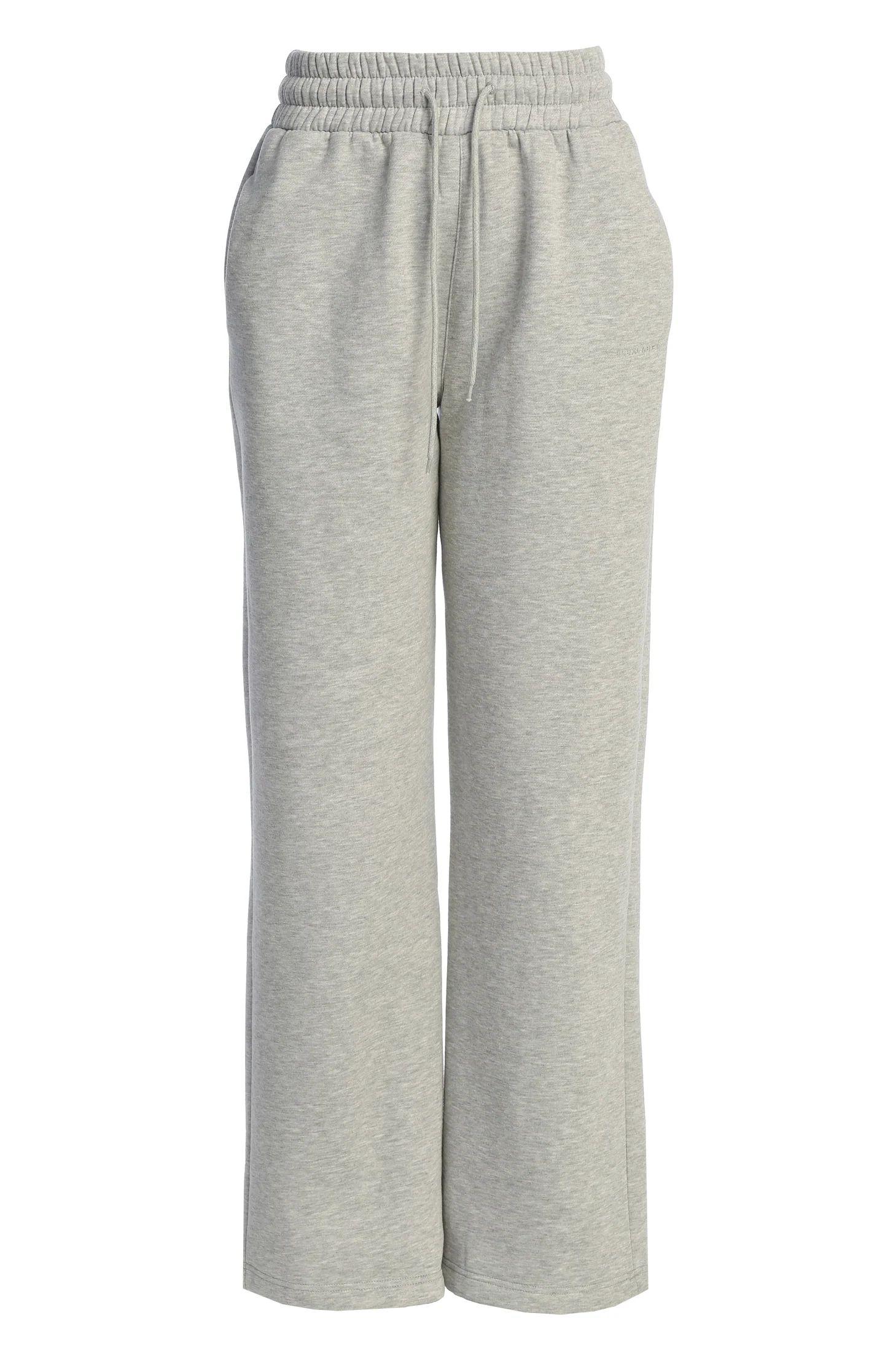 Heather Grey JLUXLABEL Logo Fleece Pants - Image 3