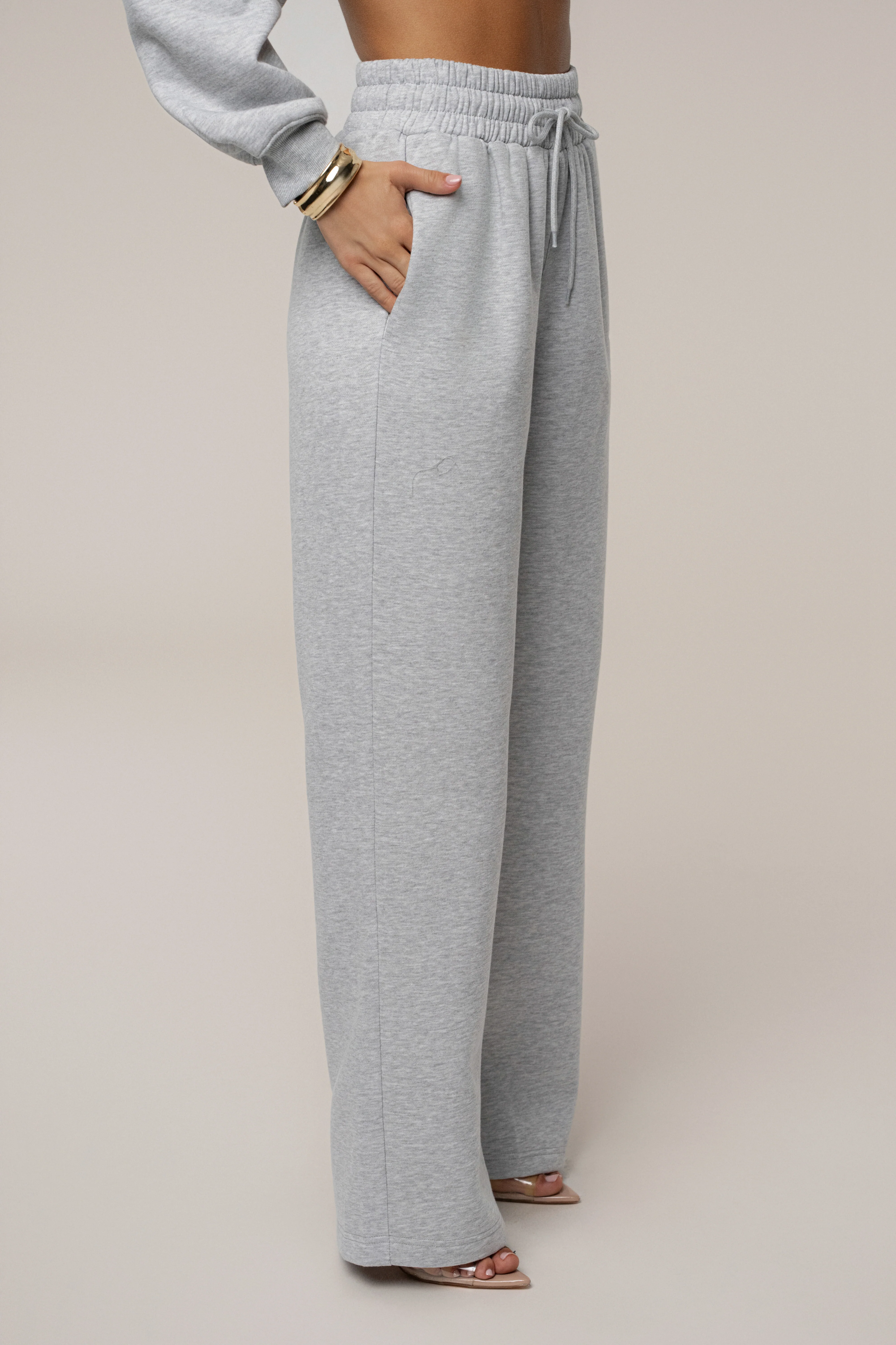 Heather Grey JLUXLABEL Logo Fleece Pants - Image 7
