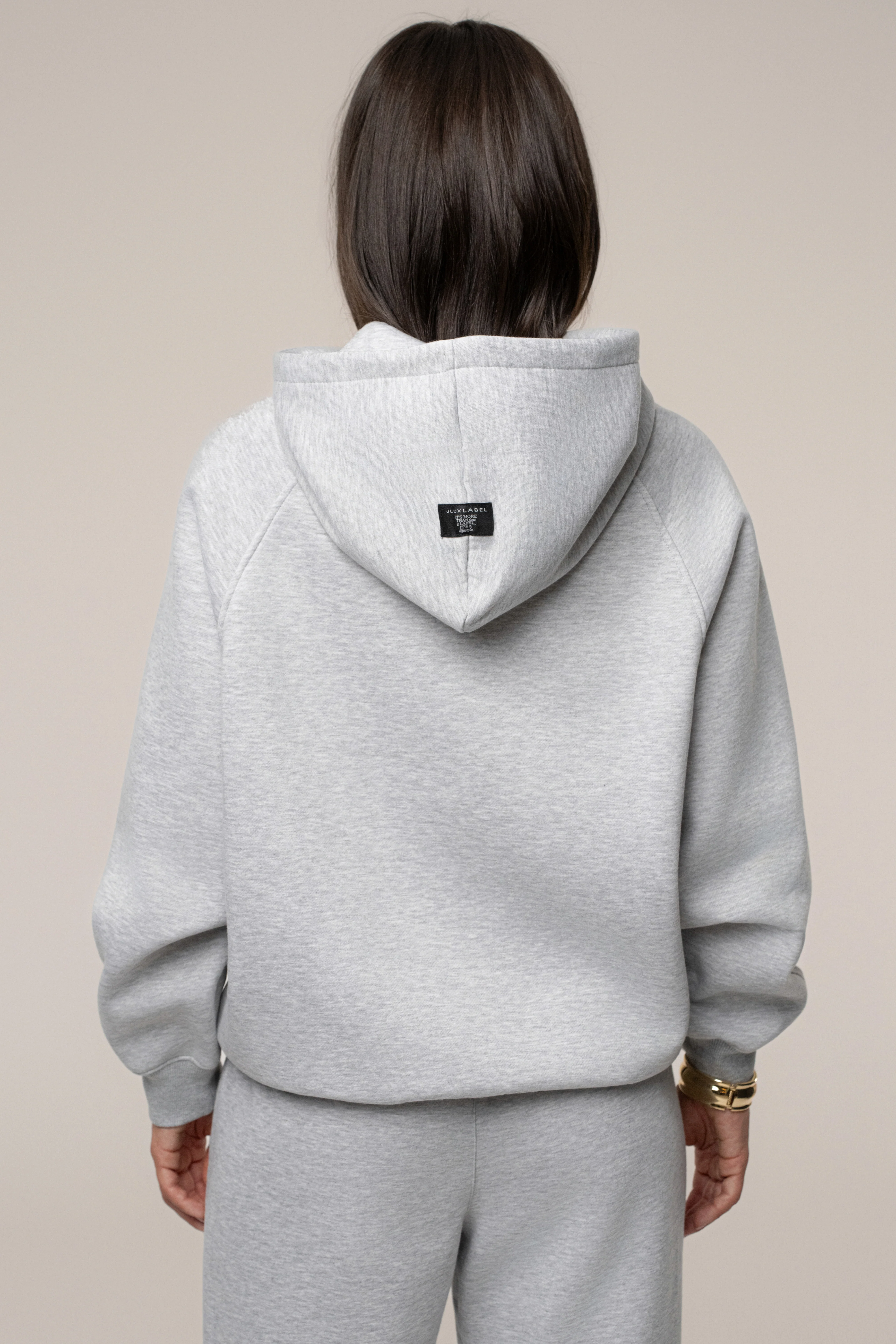 Heather Grey JLUXLABEL Logo Pullover Hoodie - Image 11