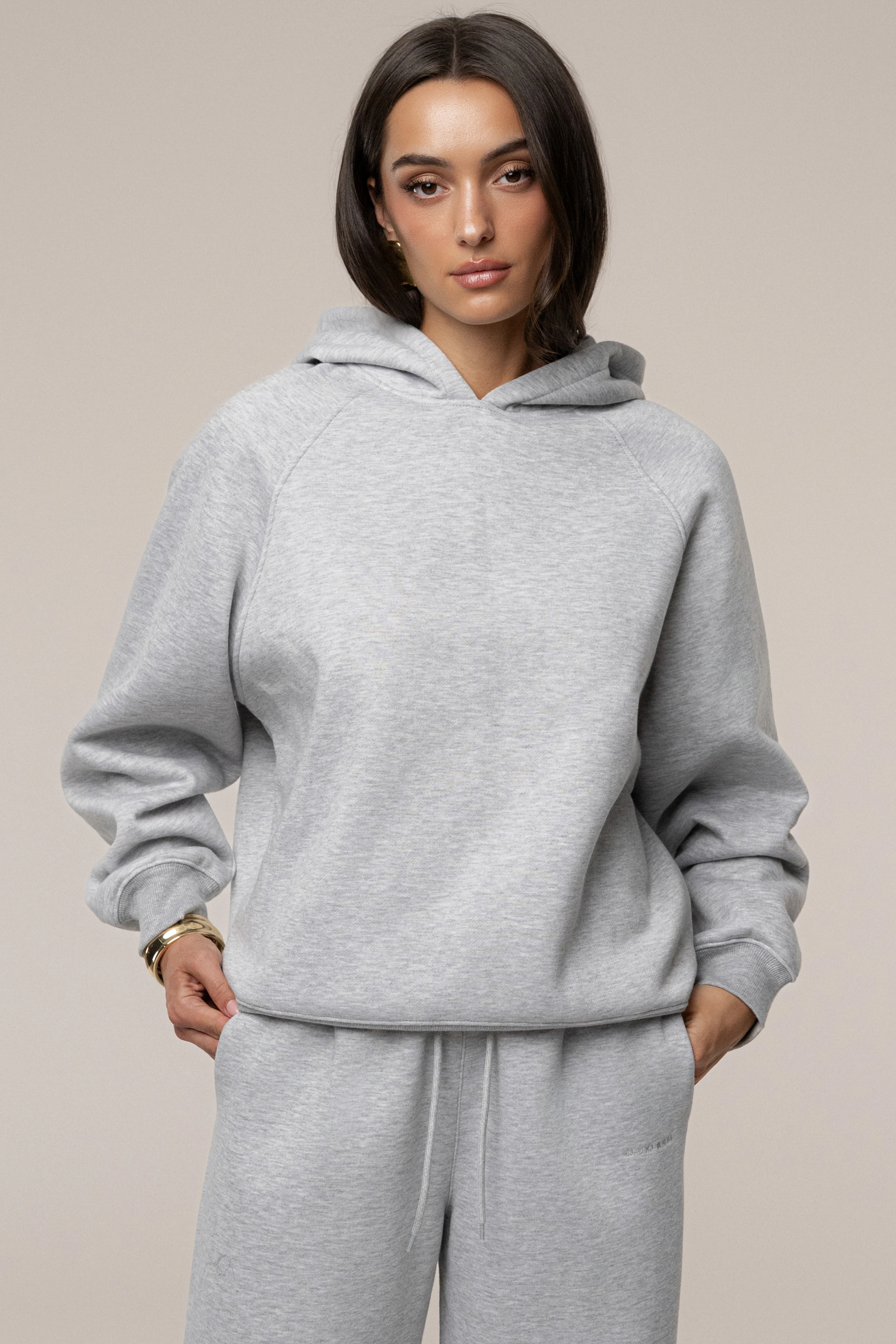Heather Grey JLUXLABEL Logo Pullover Hoodie - Image 12