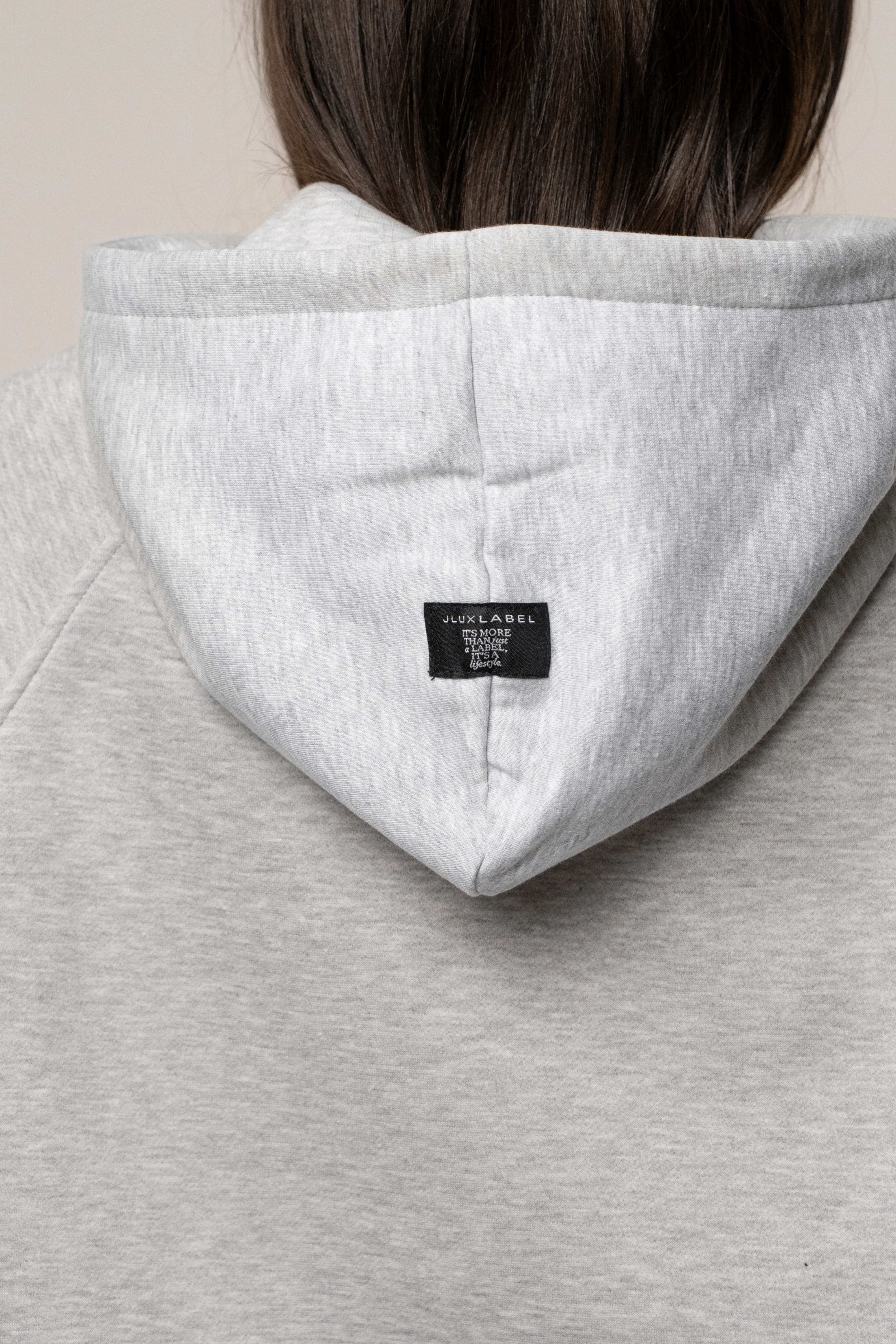 Heather Grey JLUXLABEL Logo Pullover Hoodie - Image 7