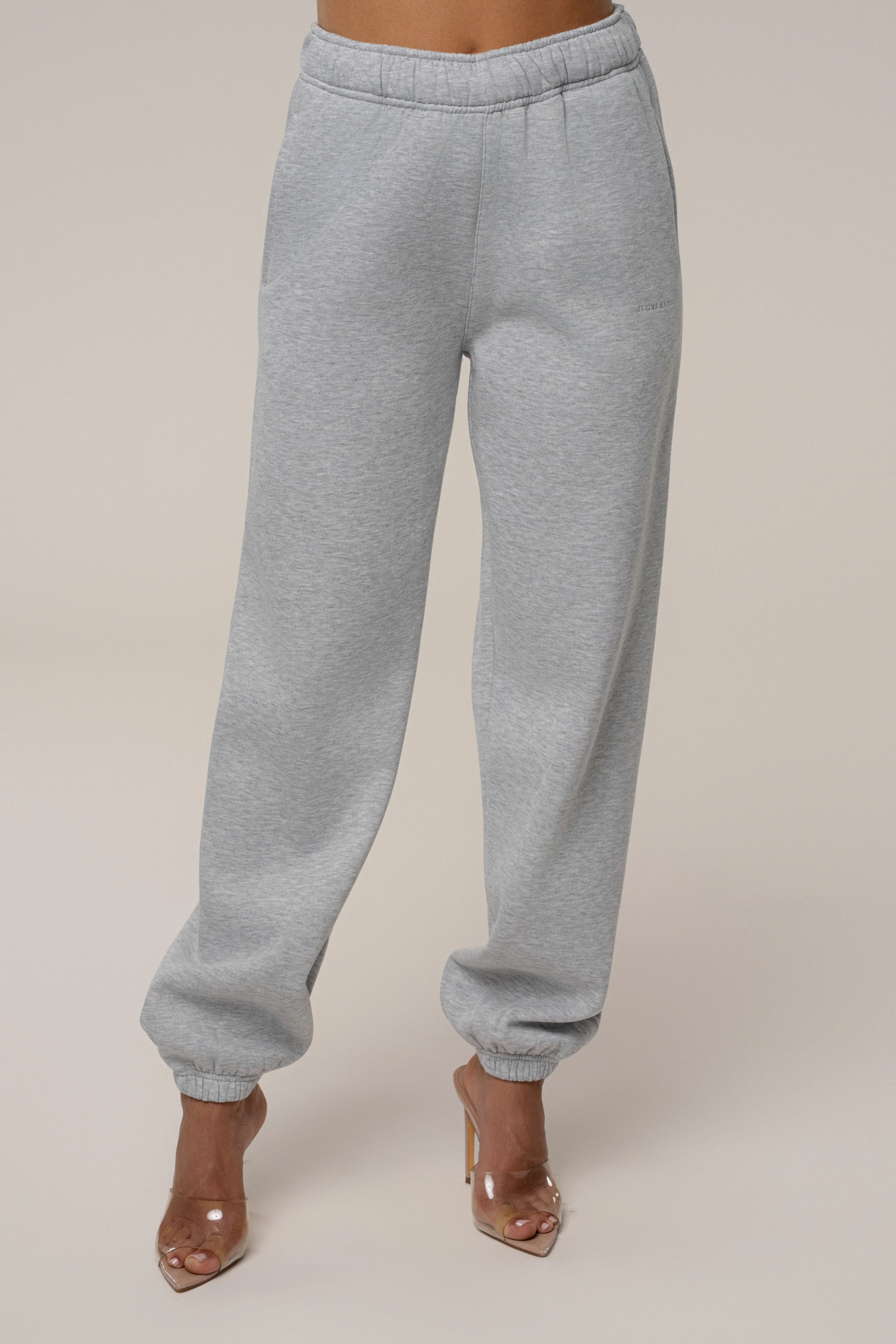 Heather Grey JLUXLABEL Logo Sweatpants - Image 3