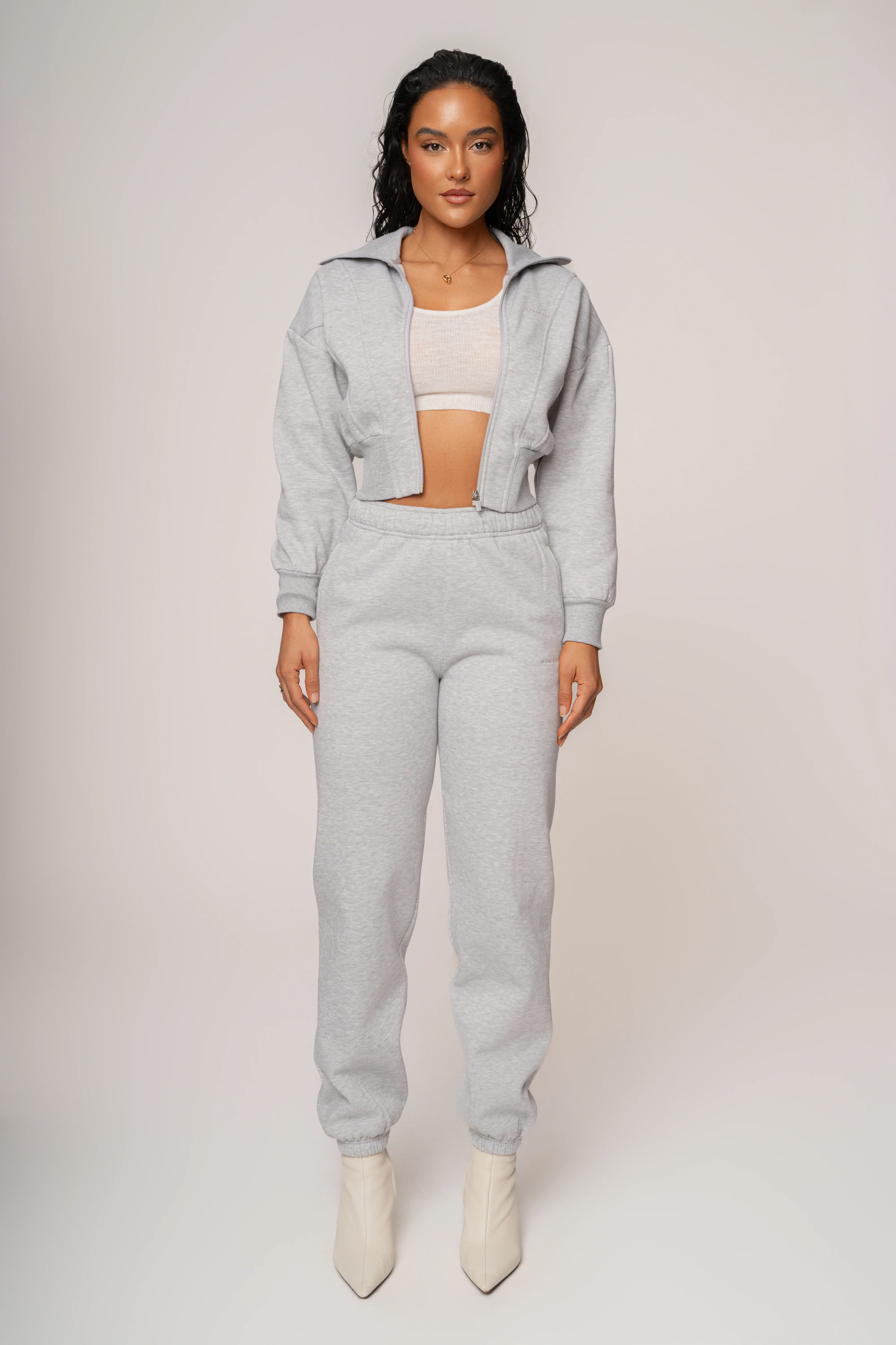 Heather Grey JLUXLABEL Logo Sweatpants - Image 4