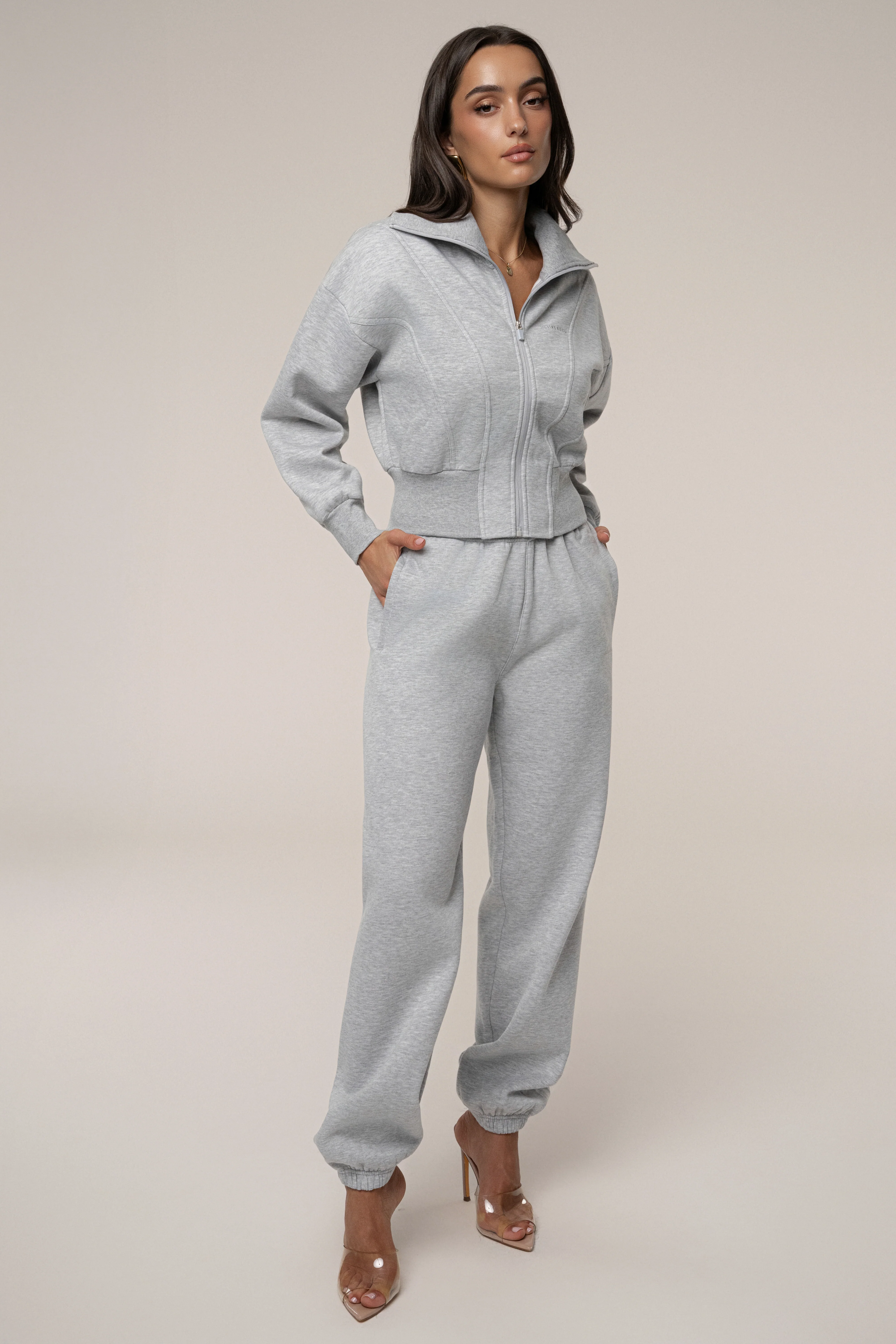 Heather Grey JLUXLABEL Logo Sweatpants - Image 5