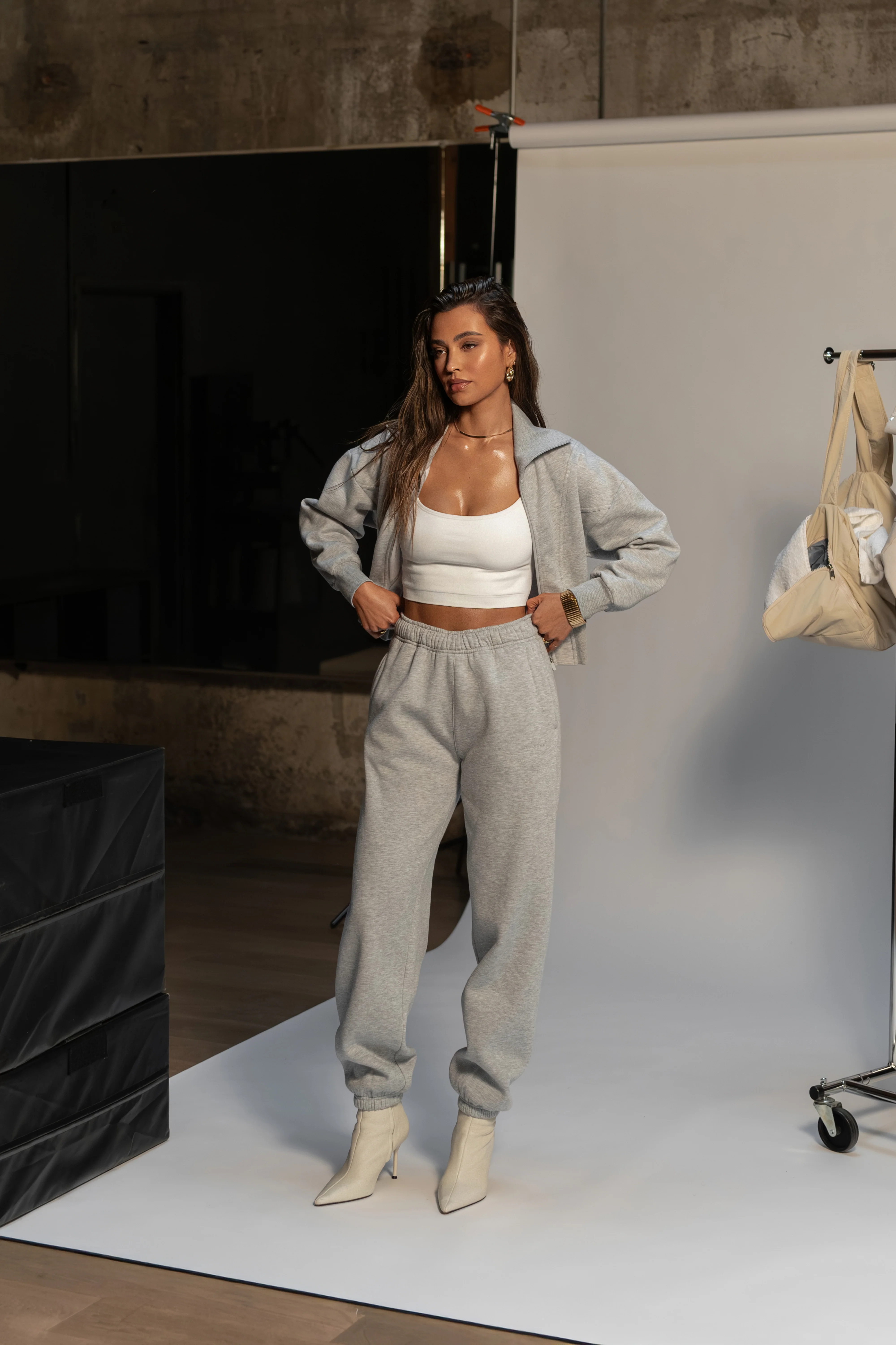 Heather Grey JLUXLABEL Logo Sweatpants - Image 6