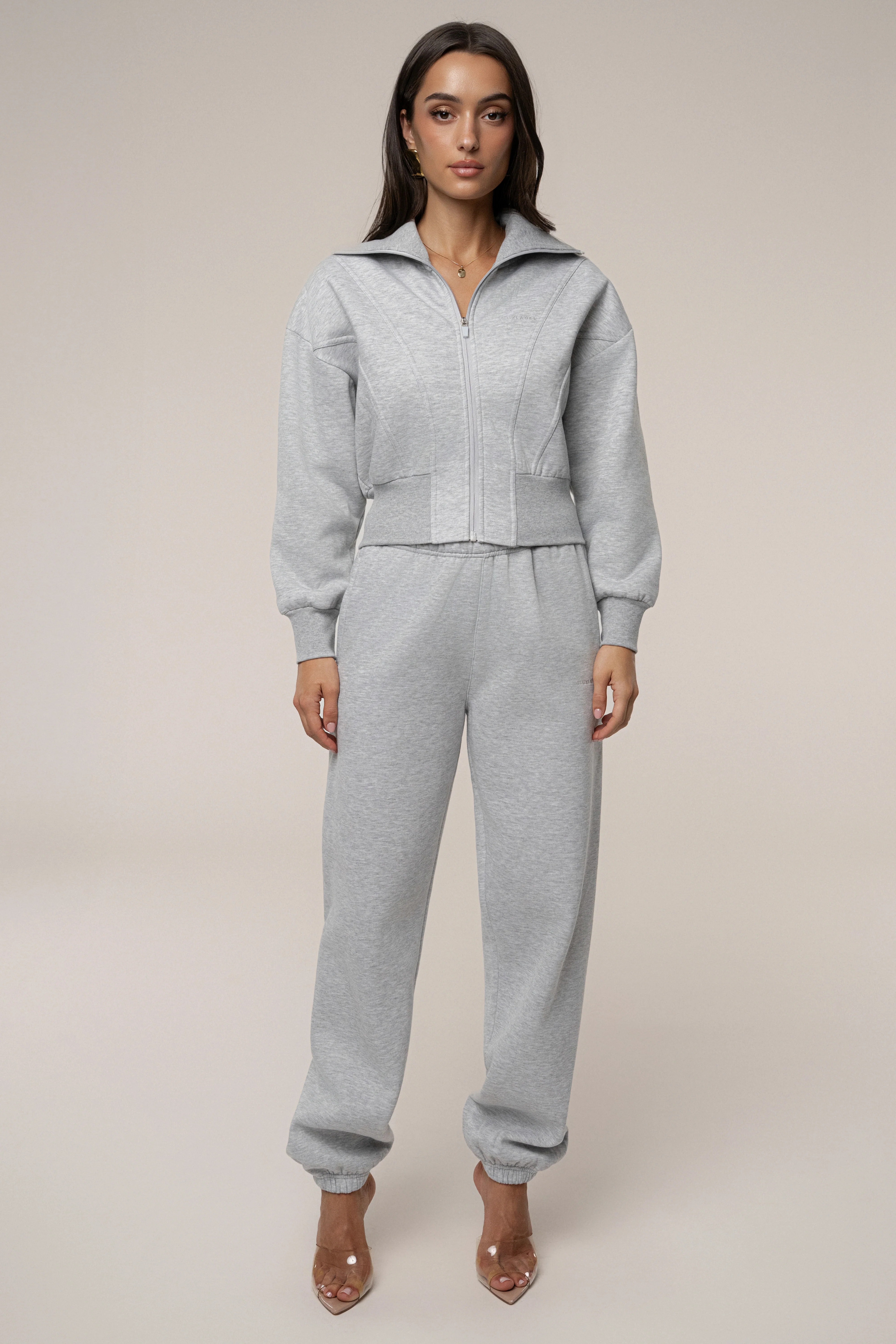 Heather Grey JLUXLABEL Logo Sweatpants - Image 7