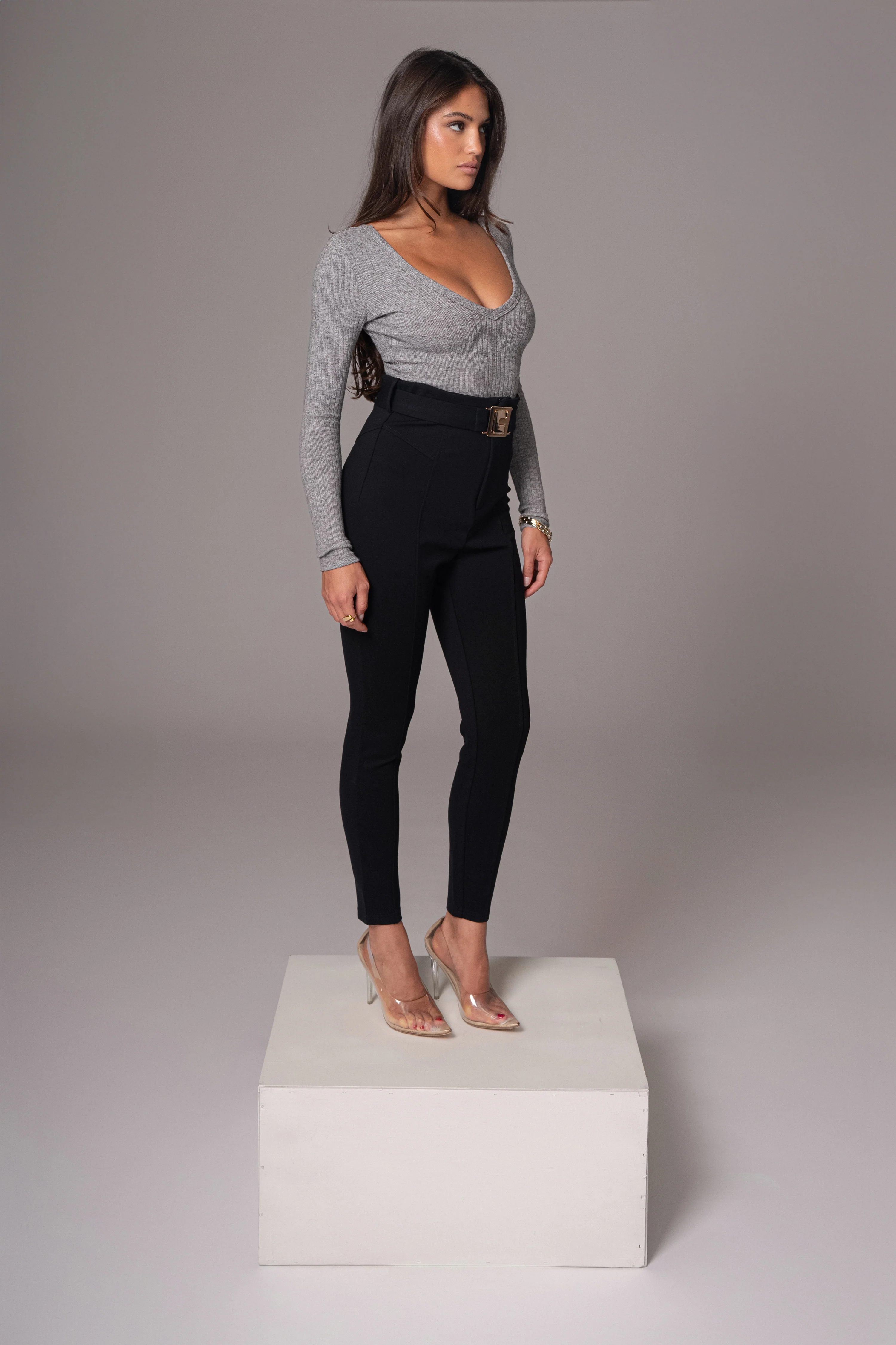 Heather Grey Pegasus Chain Bodysuit - Image 9