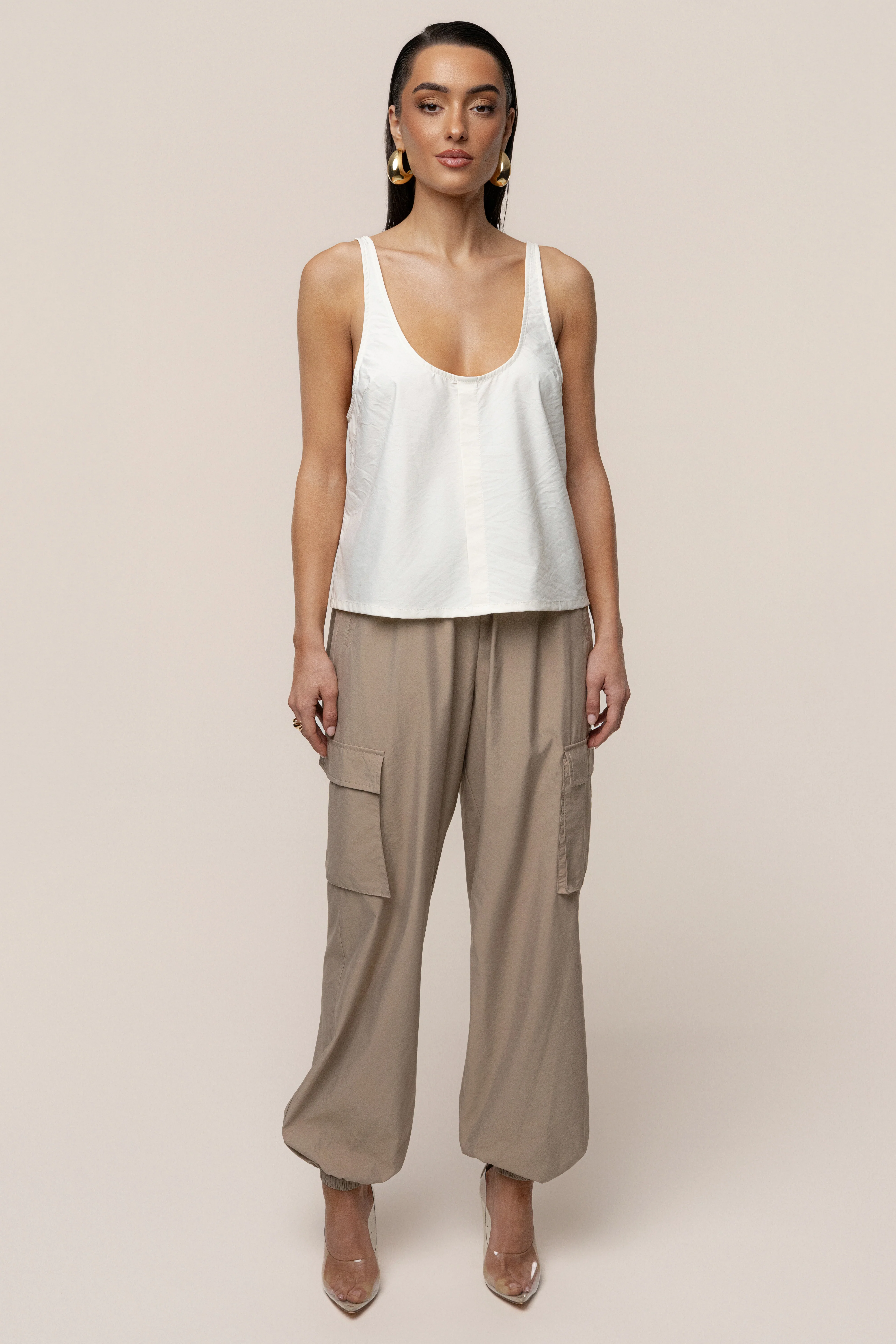 Ivory Active Scoop Neck Top - Image 2