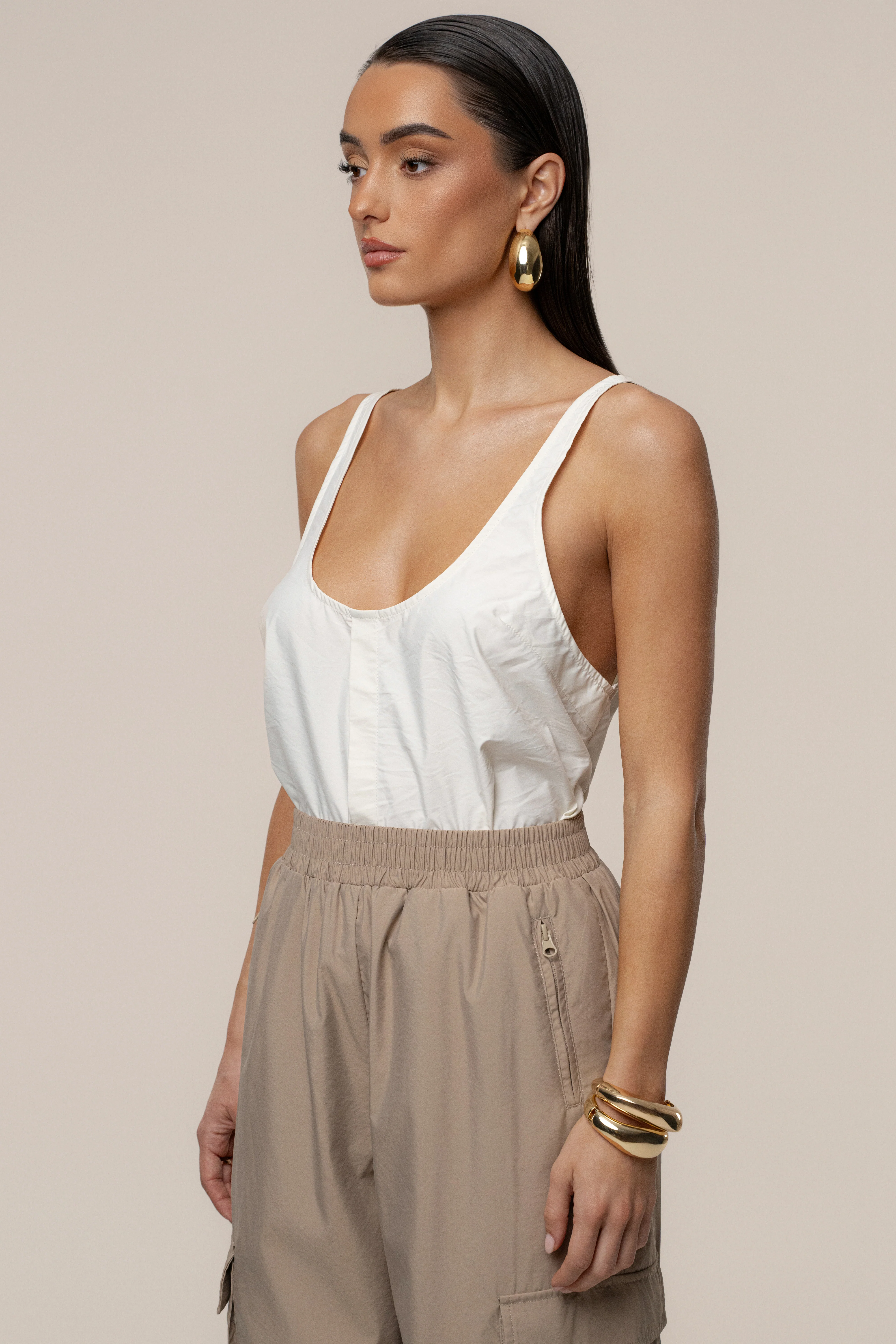 Ivory Active Scoop Neck Top - Image 6