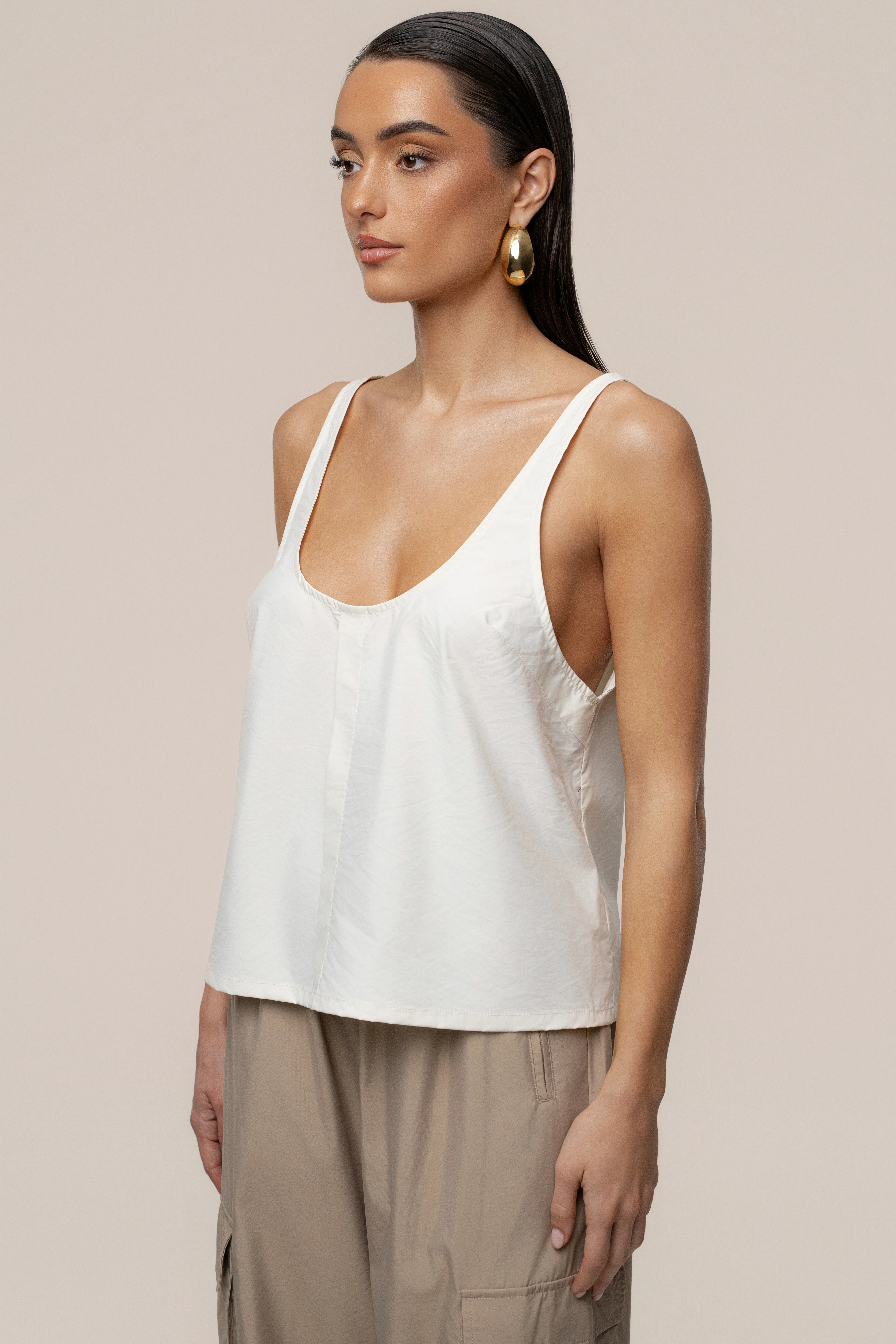 Ivory Active Scoop Neck Top - Image 8