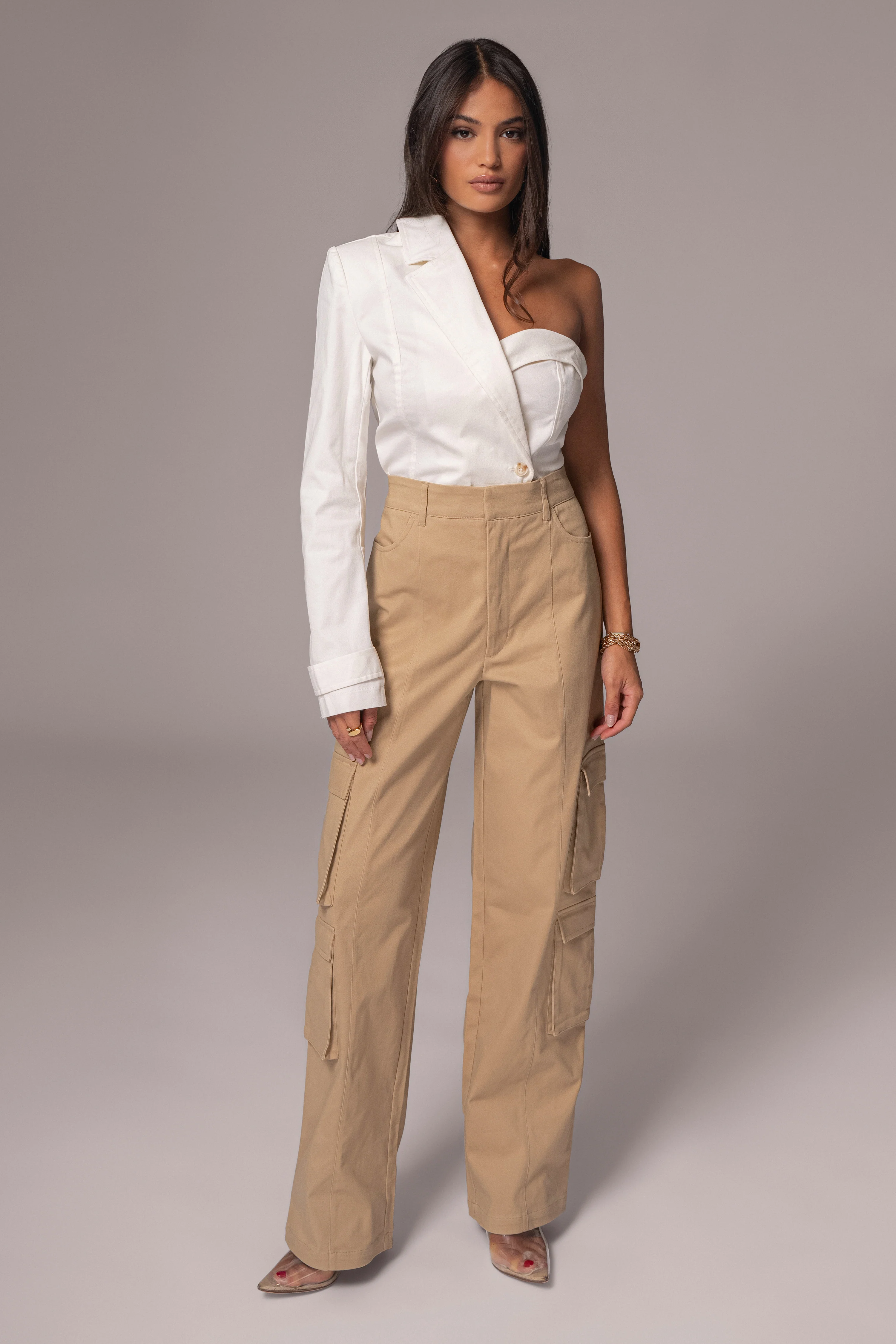 Ivory Amal One Shoulder Top - Image 4