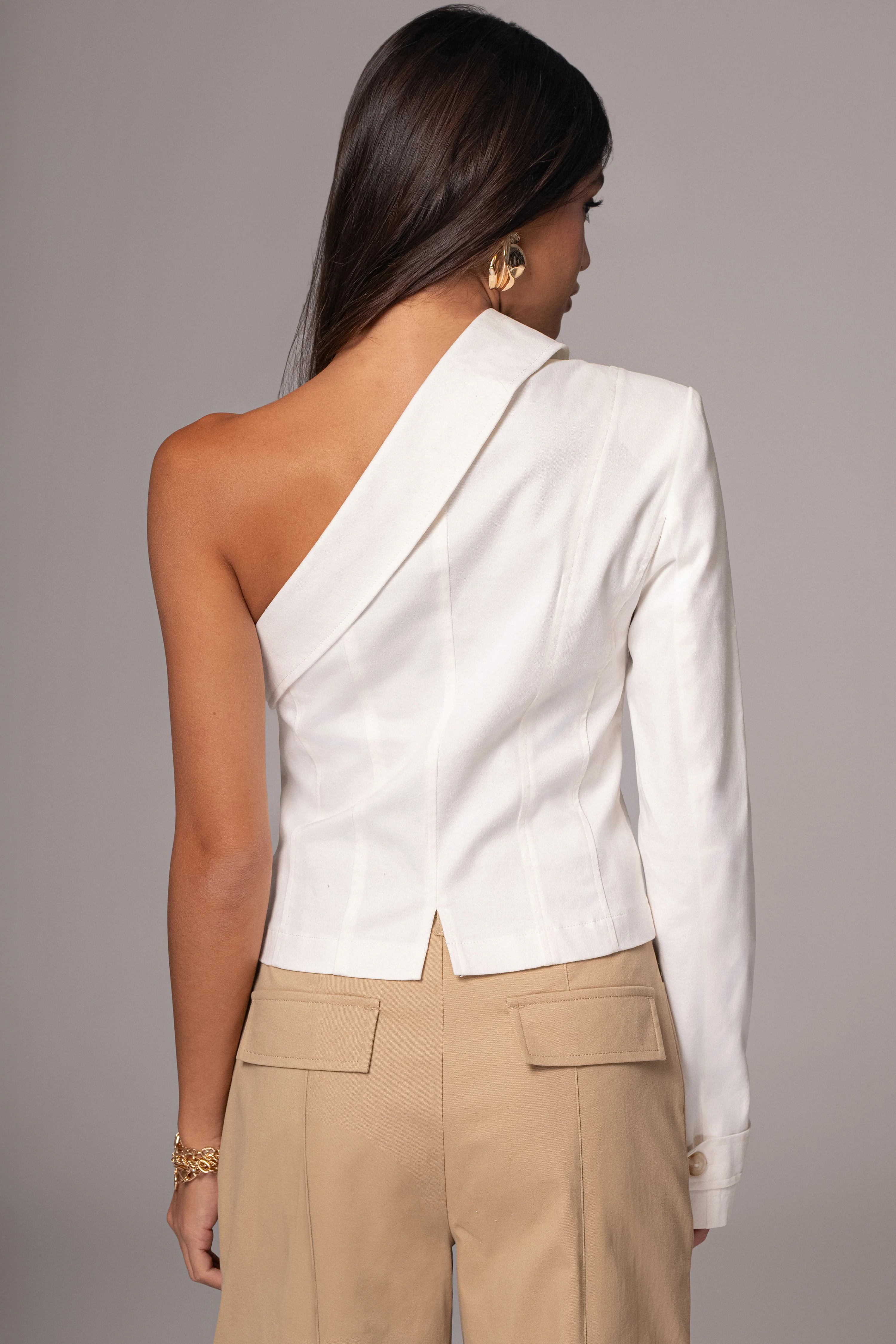 Ivory Amal One Shoulder Top - Image 9