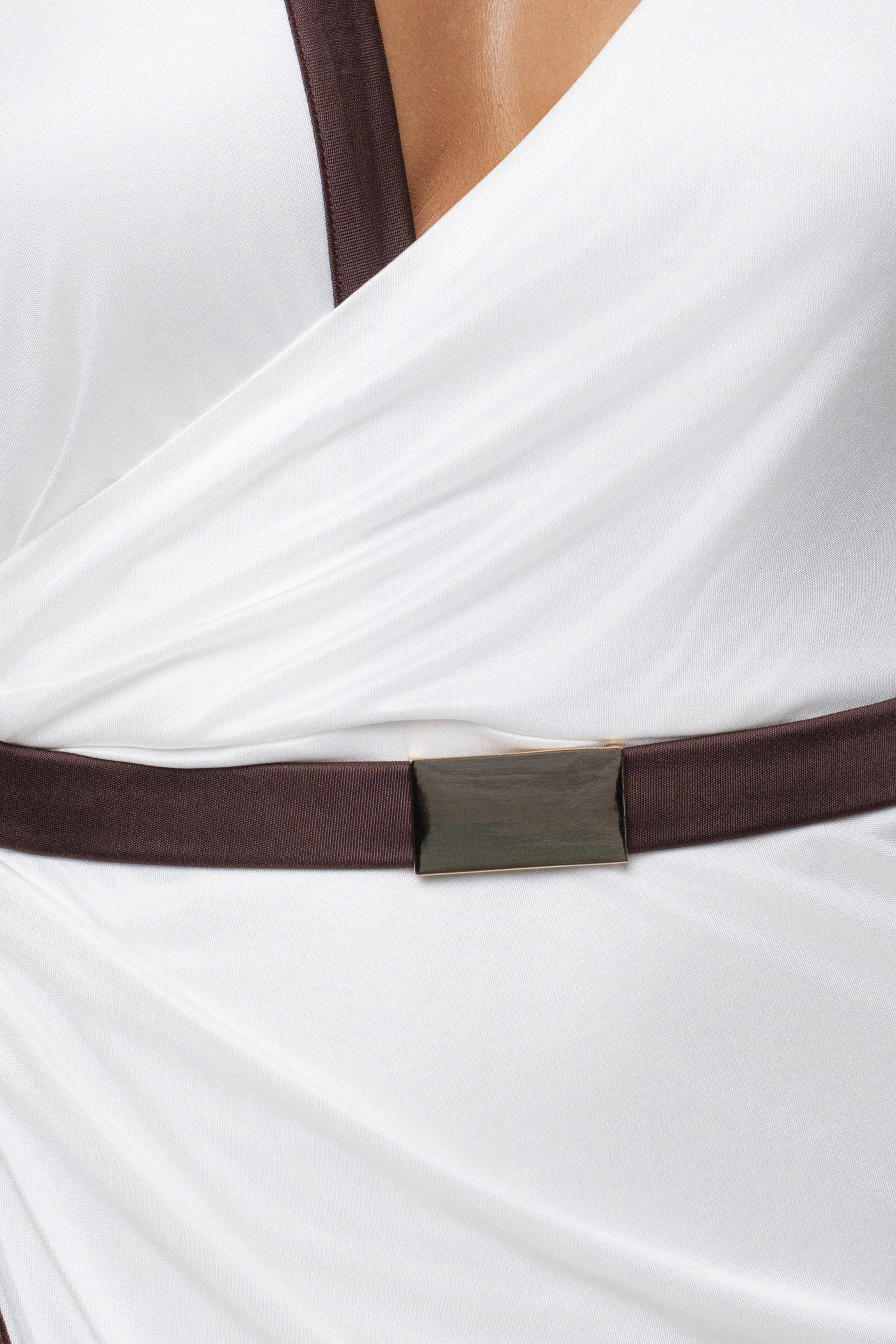 Ivory Anniversary Belted Wrap Dress - Image 8