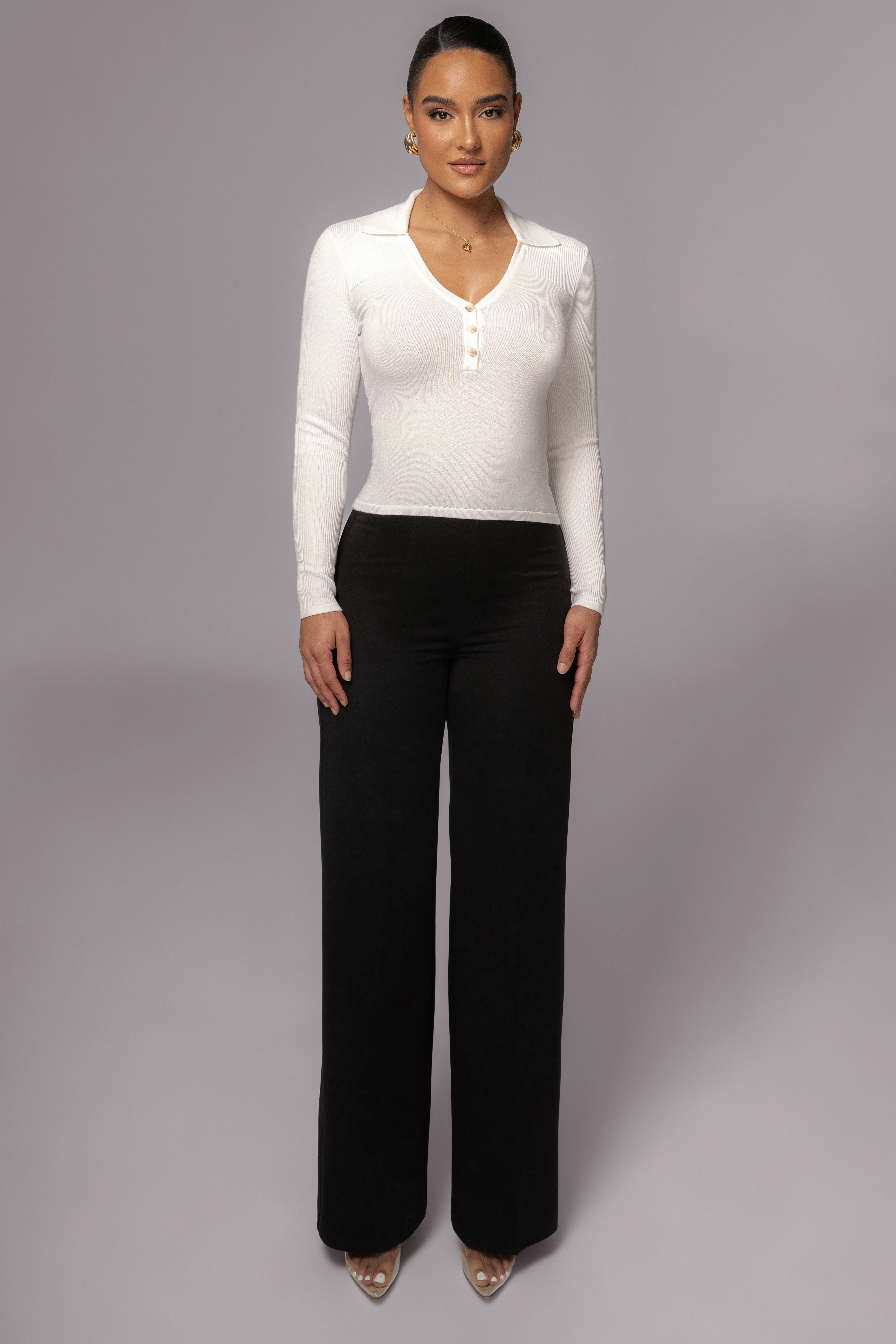 Ivory Ashley Collared Top - Image 3