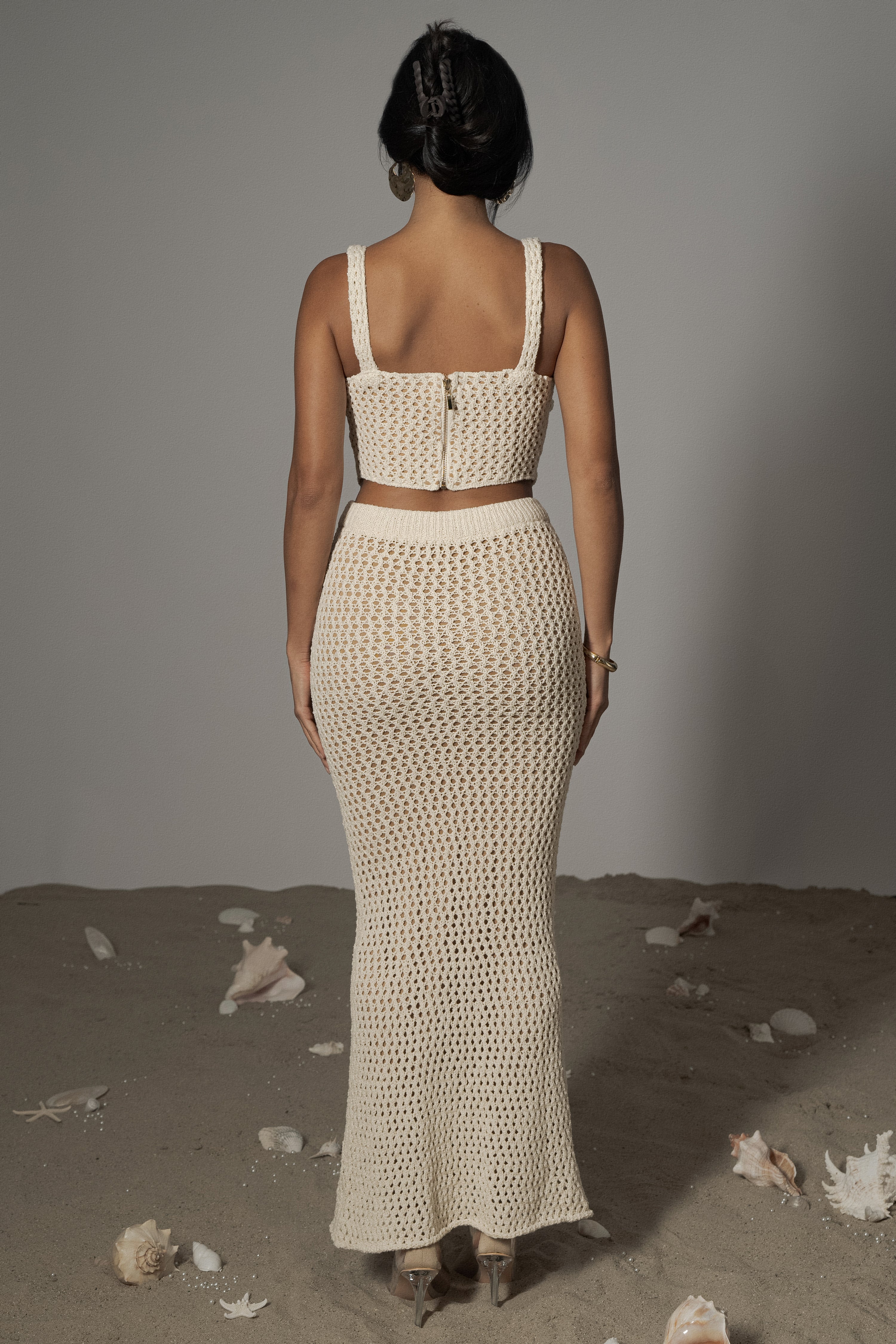Ivory Beachside Crochet Bustier - Image 7