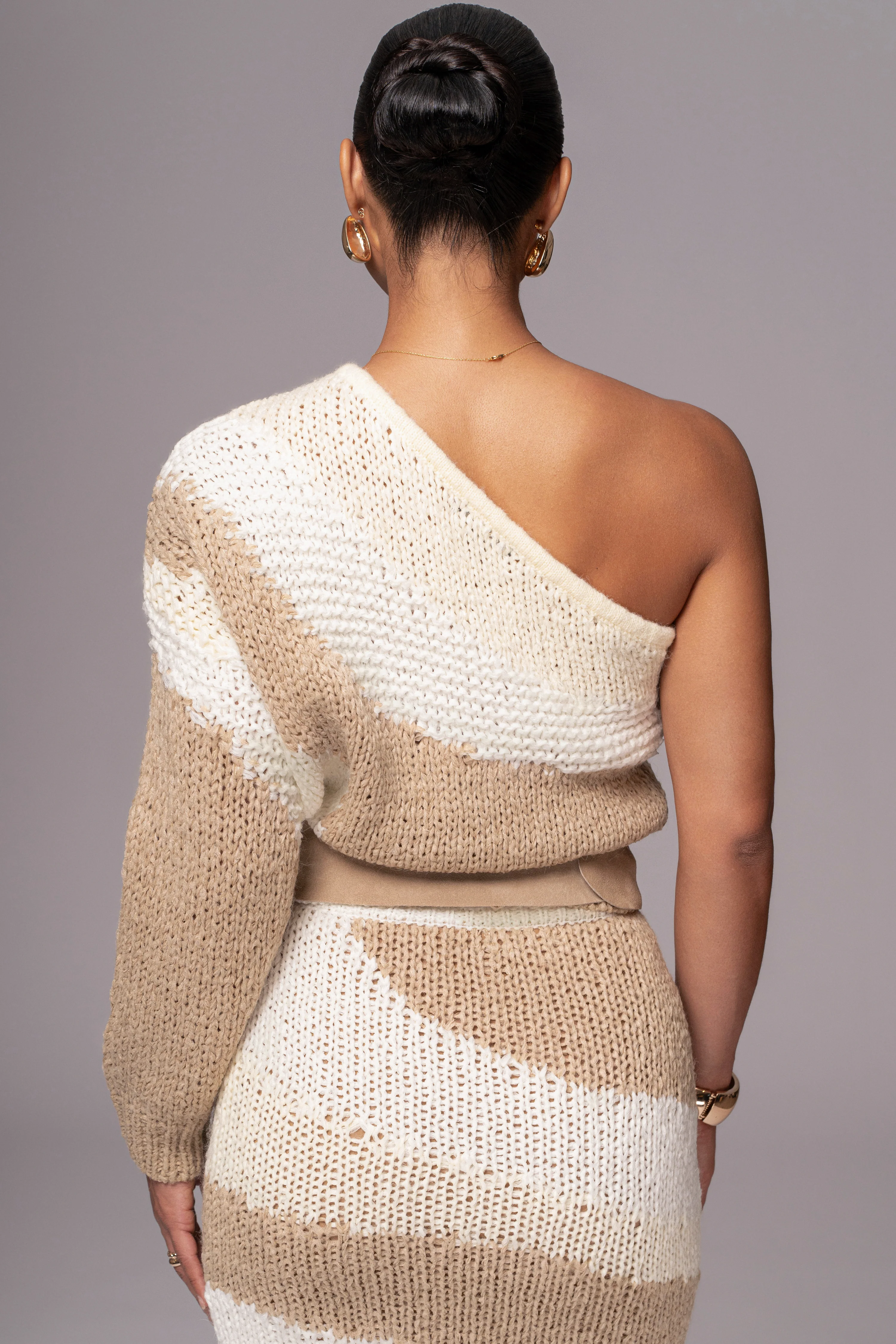Ivory/Beige Hazel Sweater Knit Top - Image 11