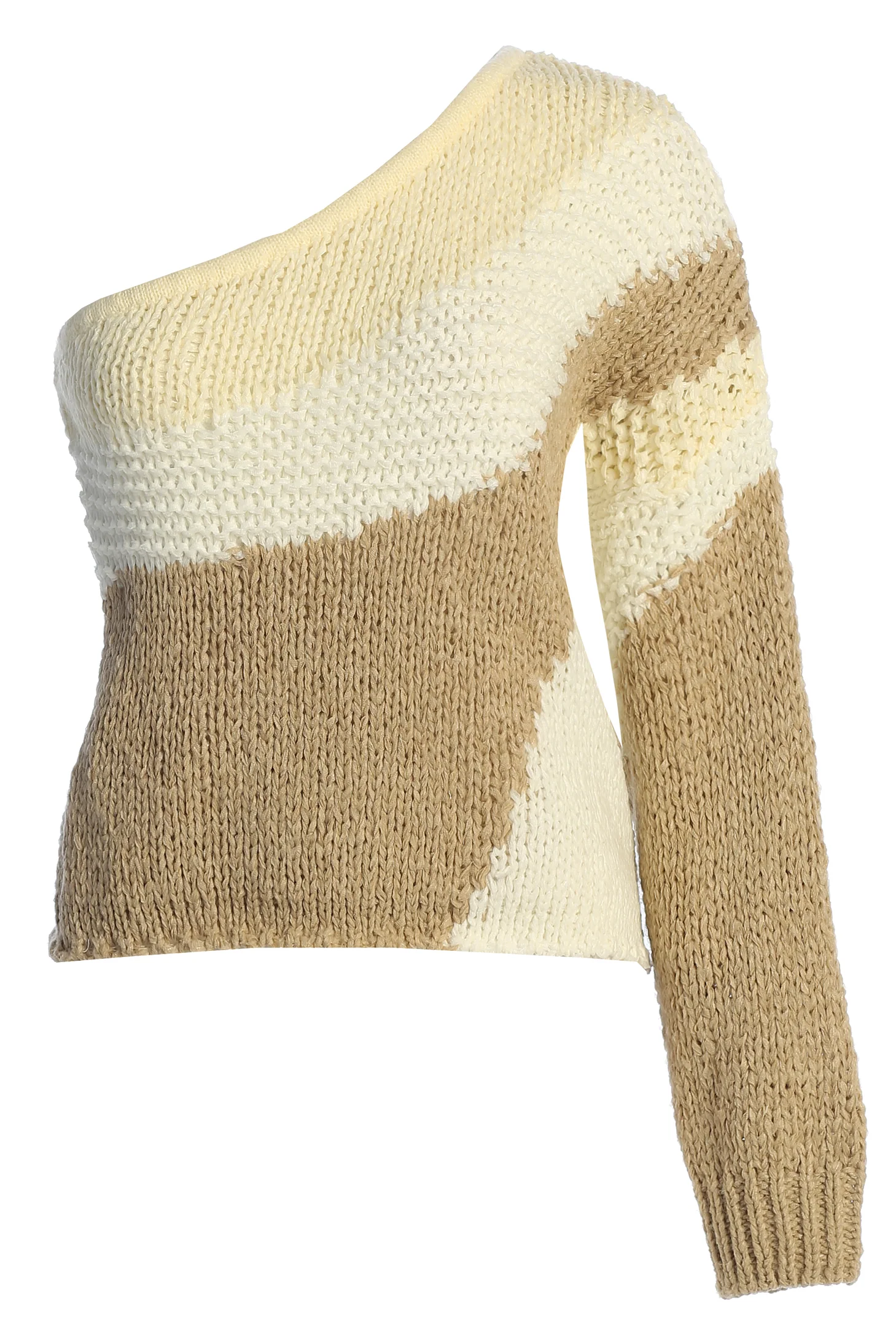 Ivory/Beige Hazel Sweater Knit Top - Image 4