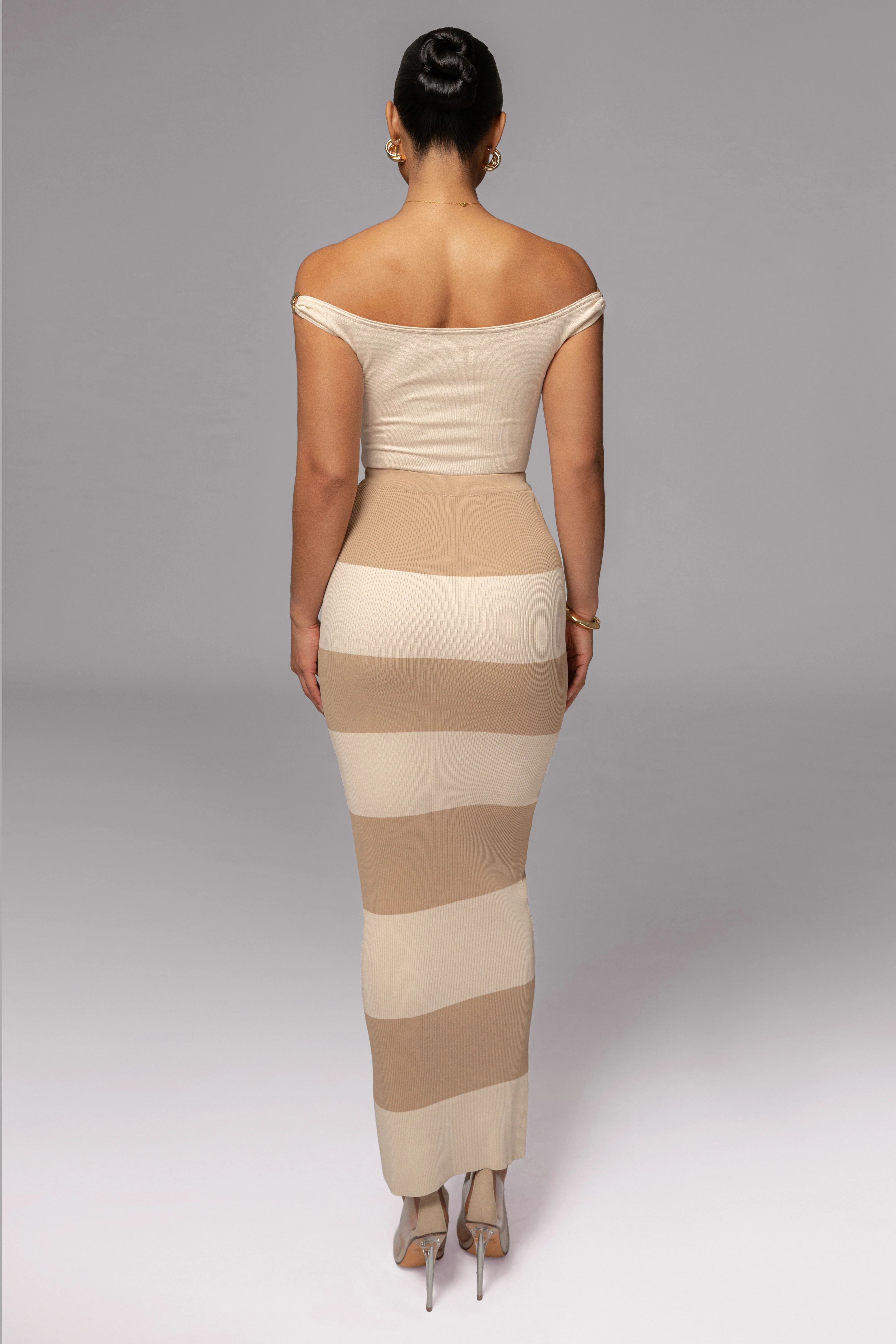 Ivory/Beige Jaide Maxi Knit Skirt - Image 5