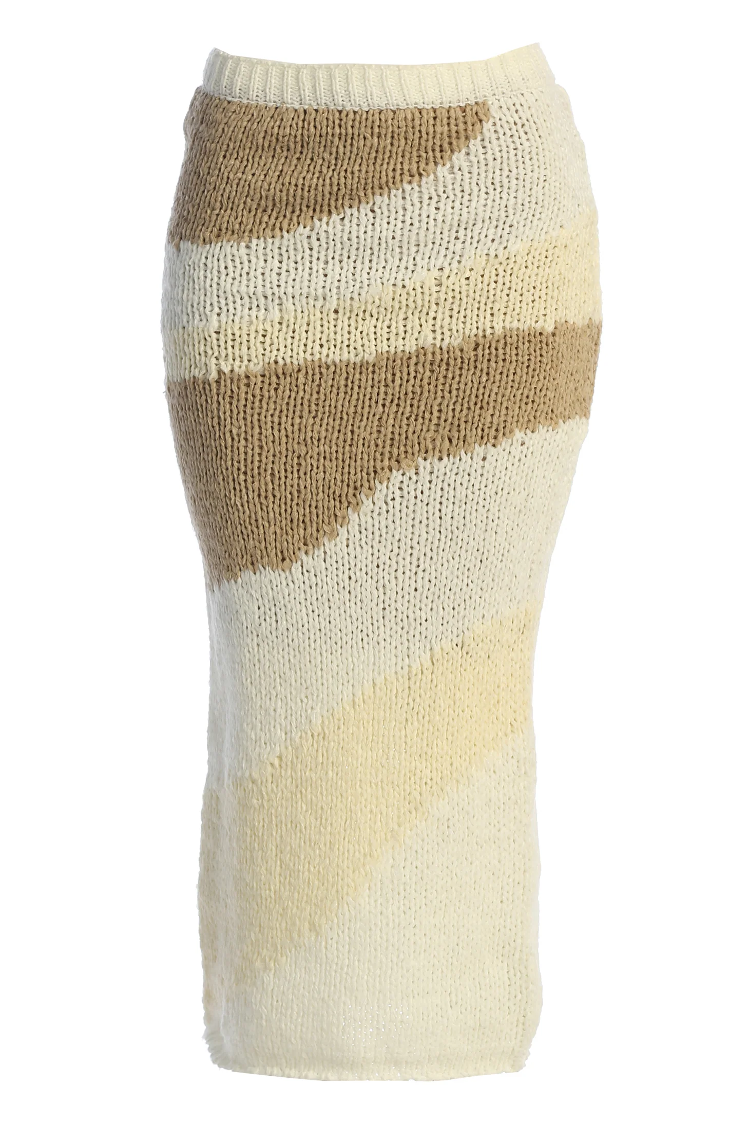 Ivory/Beige Monette Printed Knit Skirt - Image 3