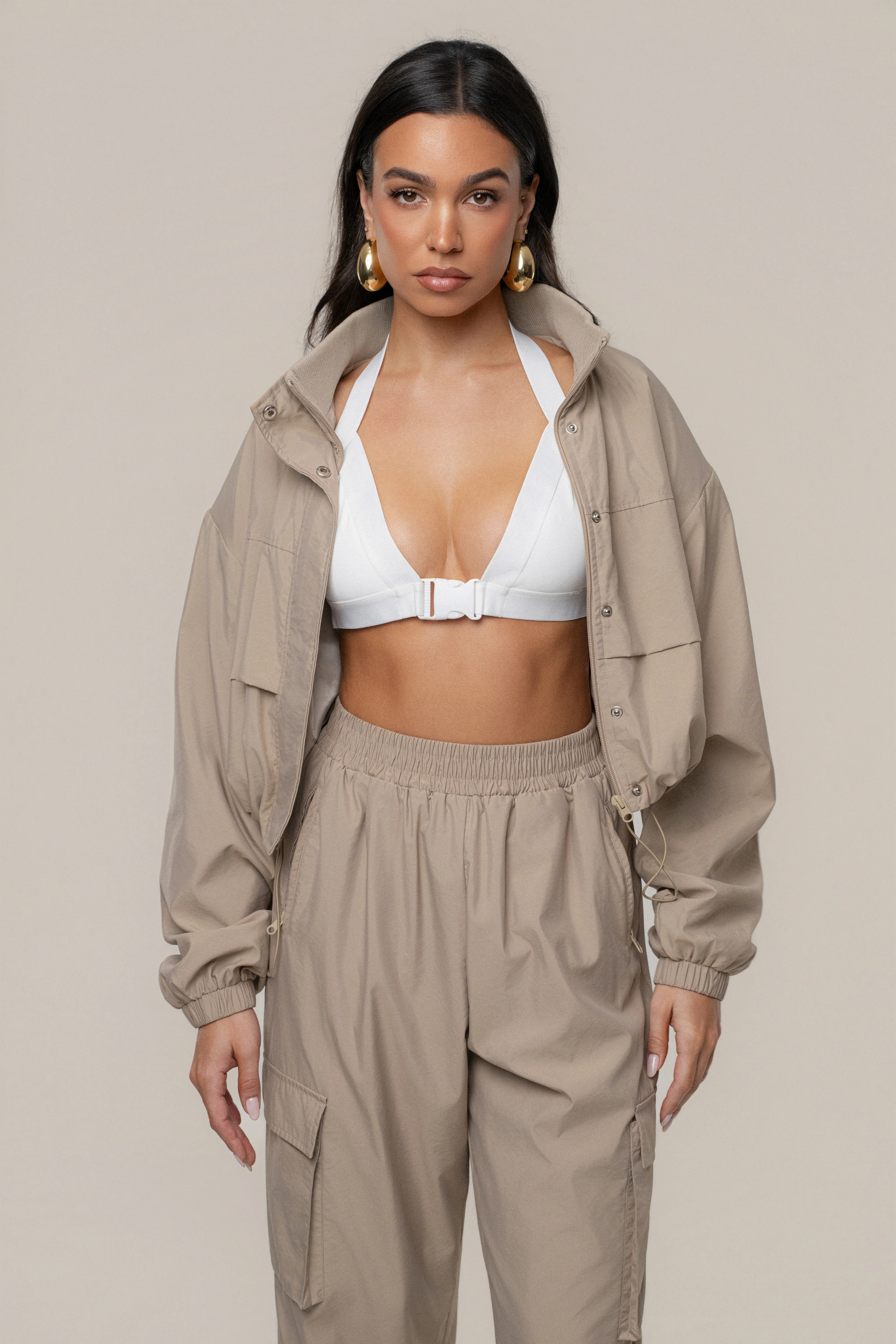 Ivory Belted Motion Halter Top - Image 2