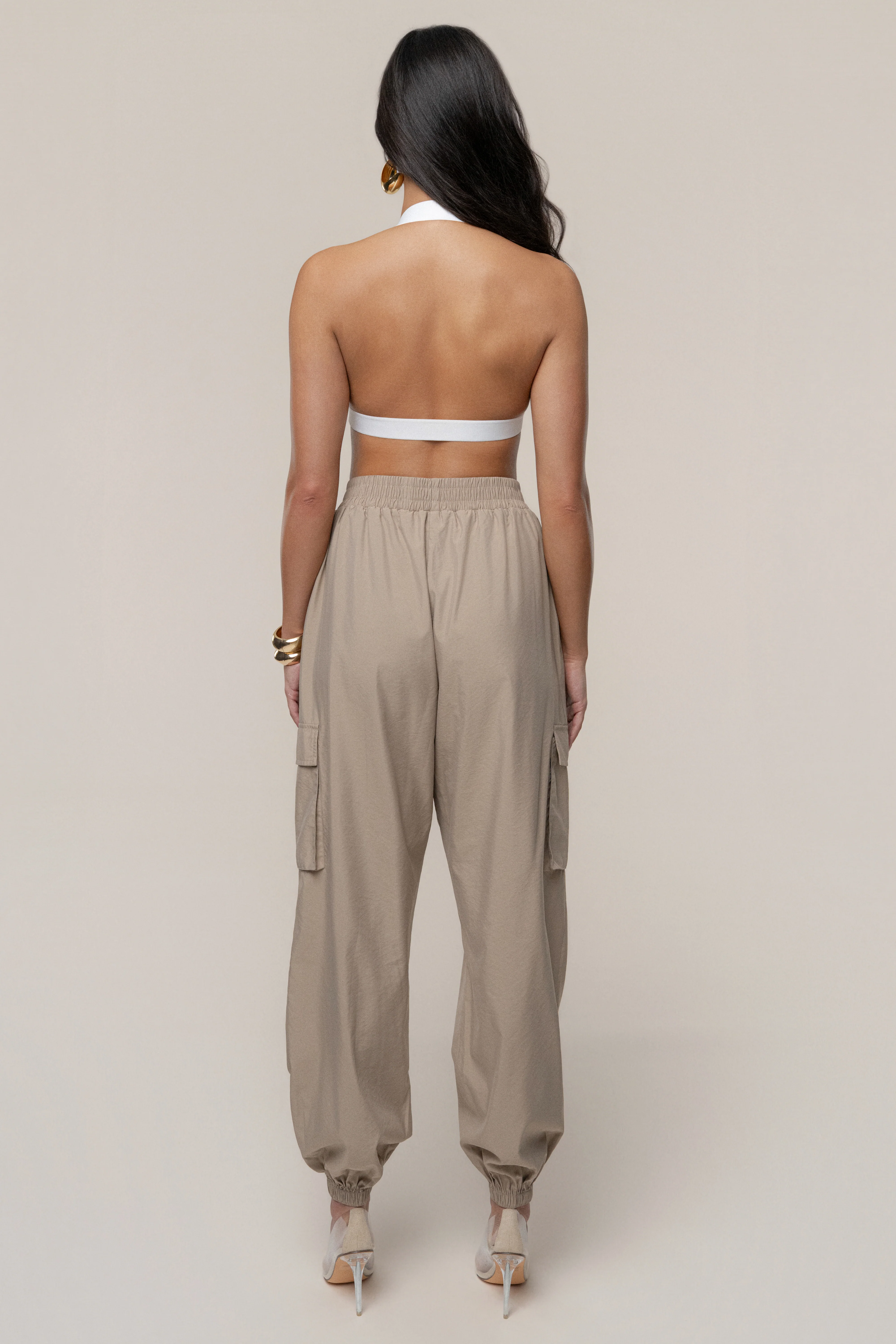 Ivory Belted Motion Halter Top - Image 8