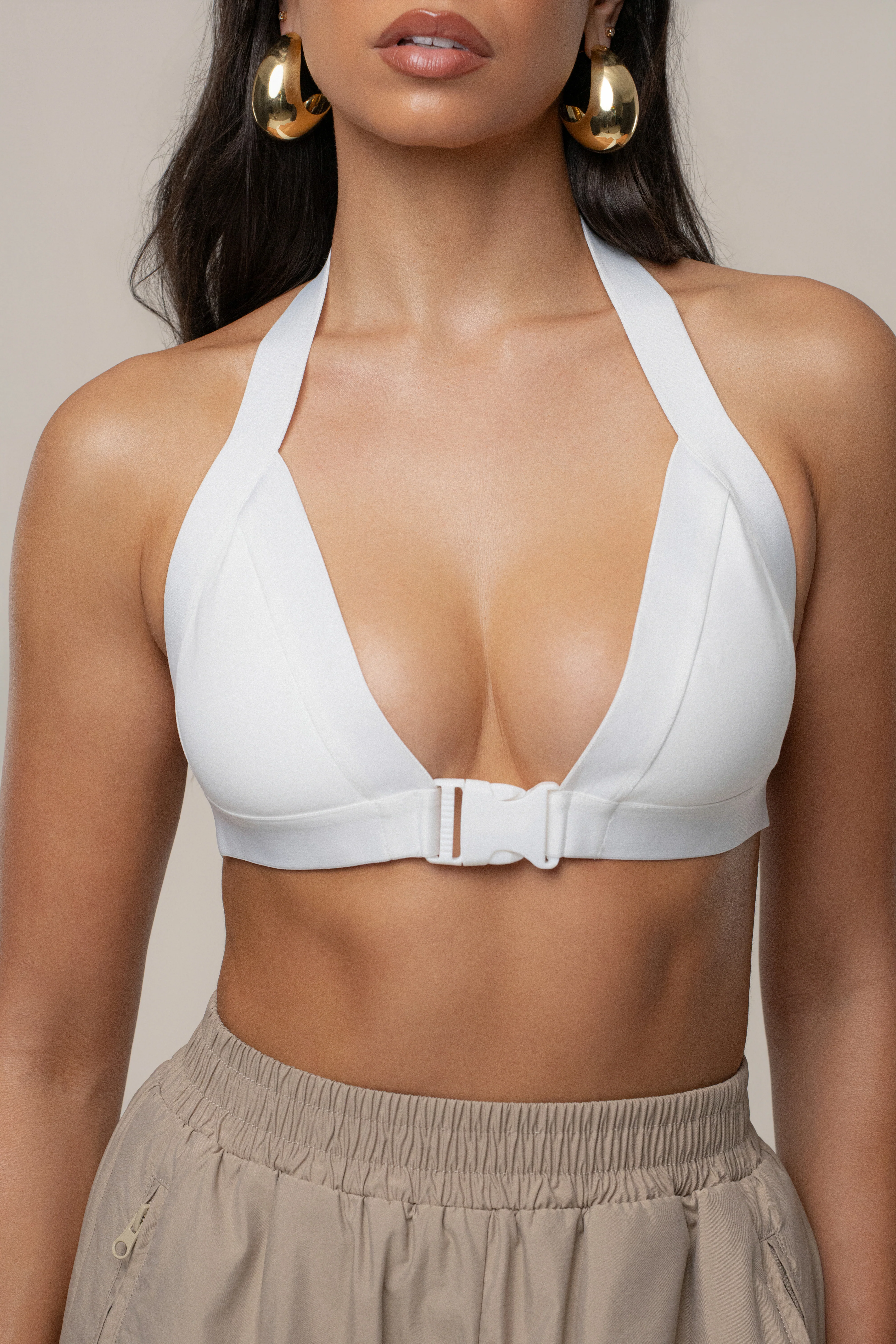 Ivory Belted Motion Halter Top - Image 9