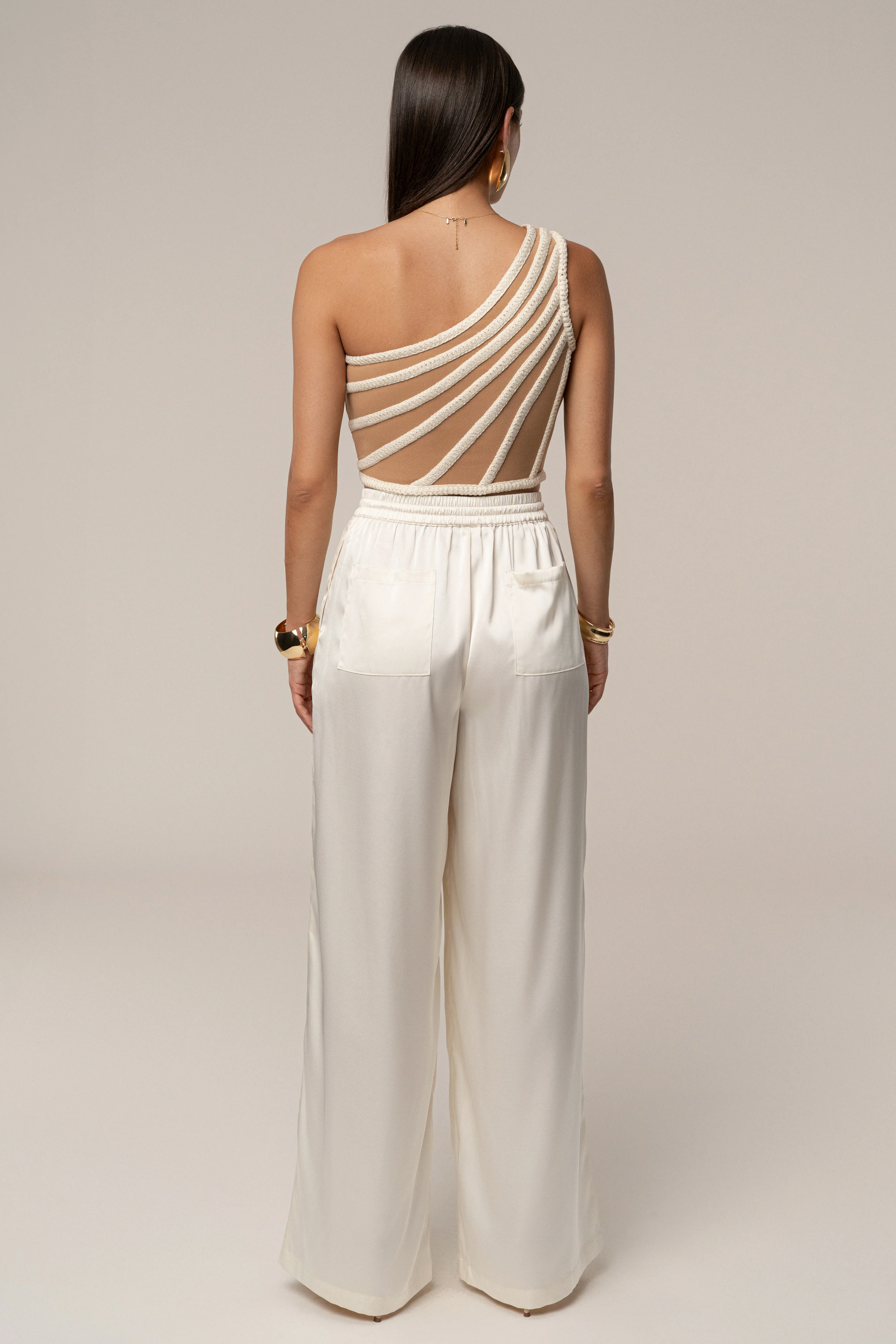 Ivory Braided One Shoulder Top - Image 7