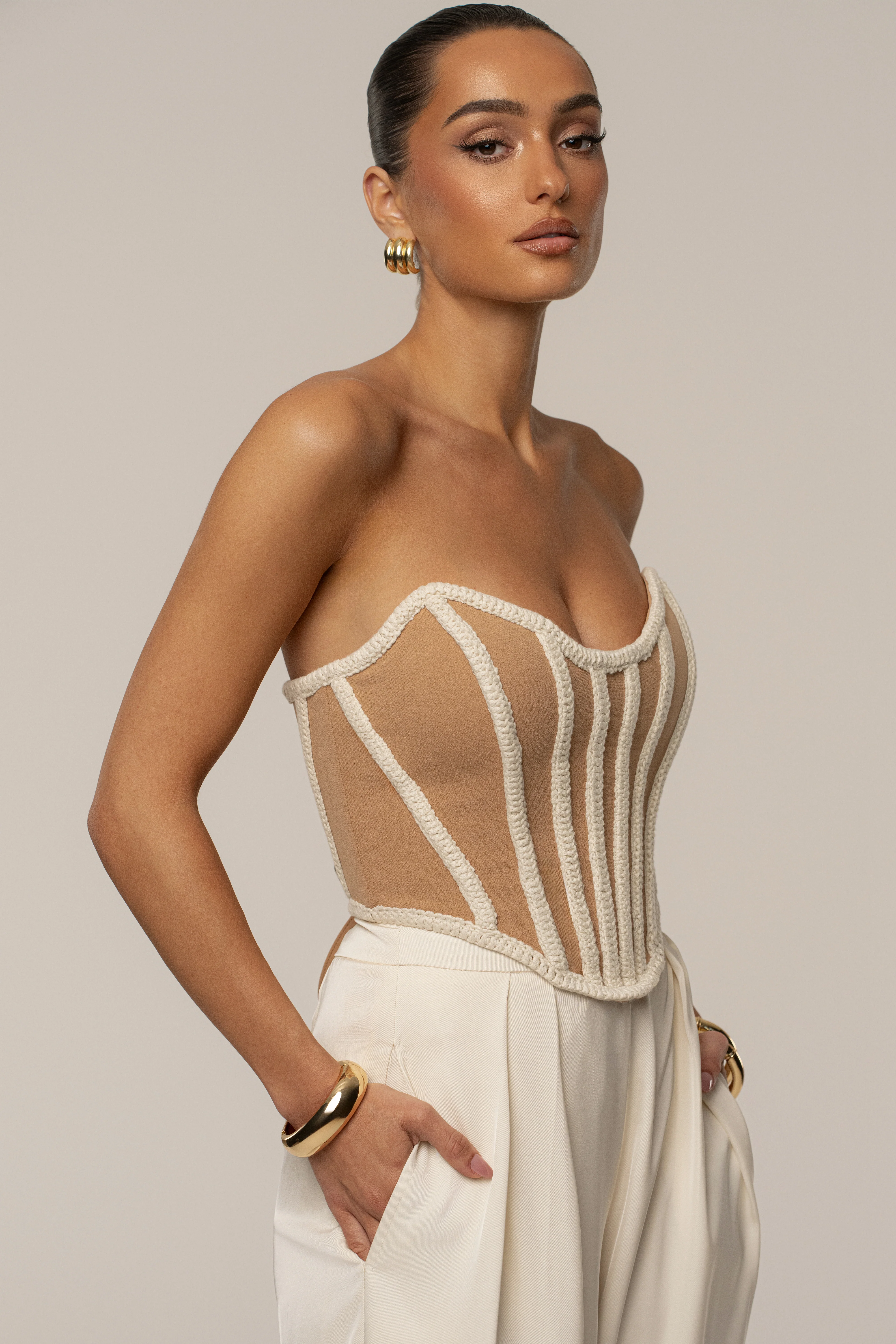 Ivory Cassis Braided Corset - Image 7