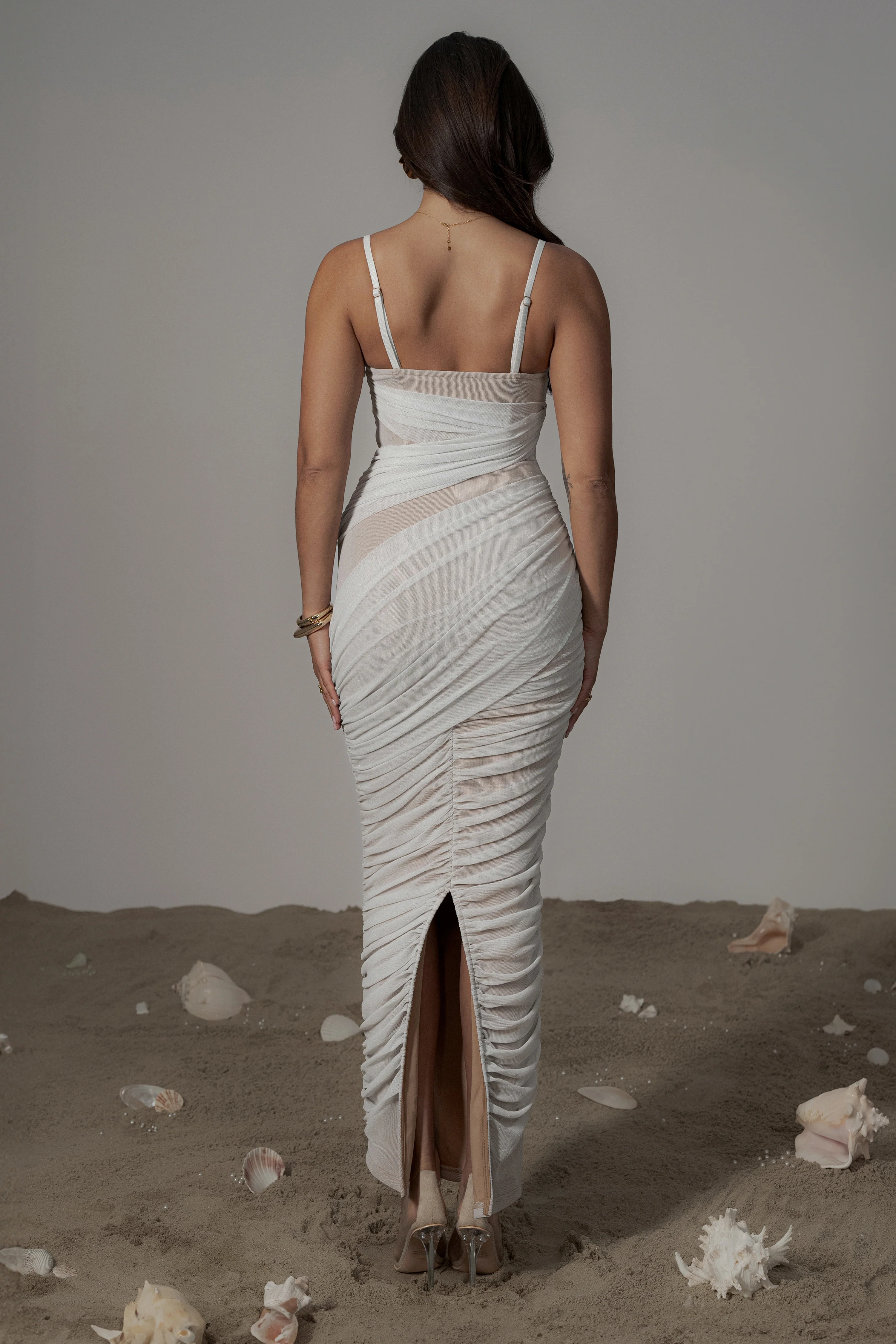 Ivory Catalina Lurex Knit Maxi Dress - Image 17