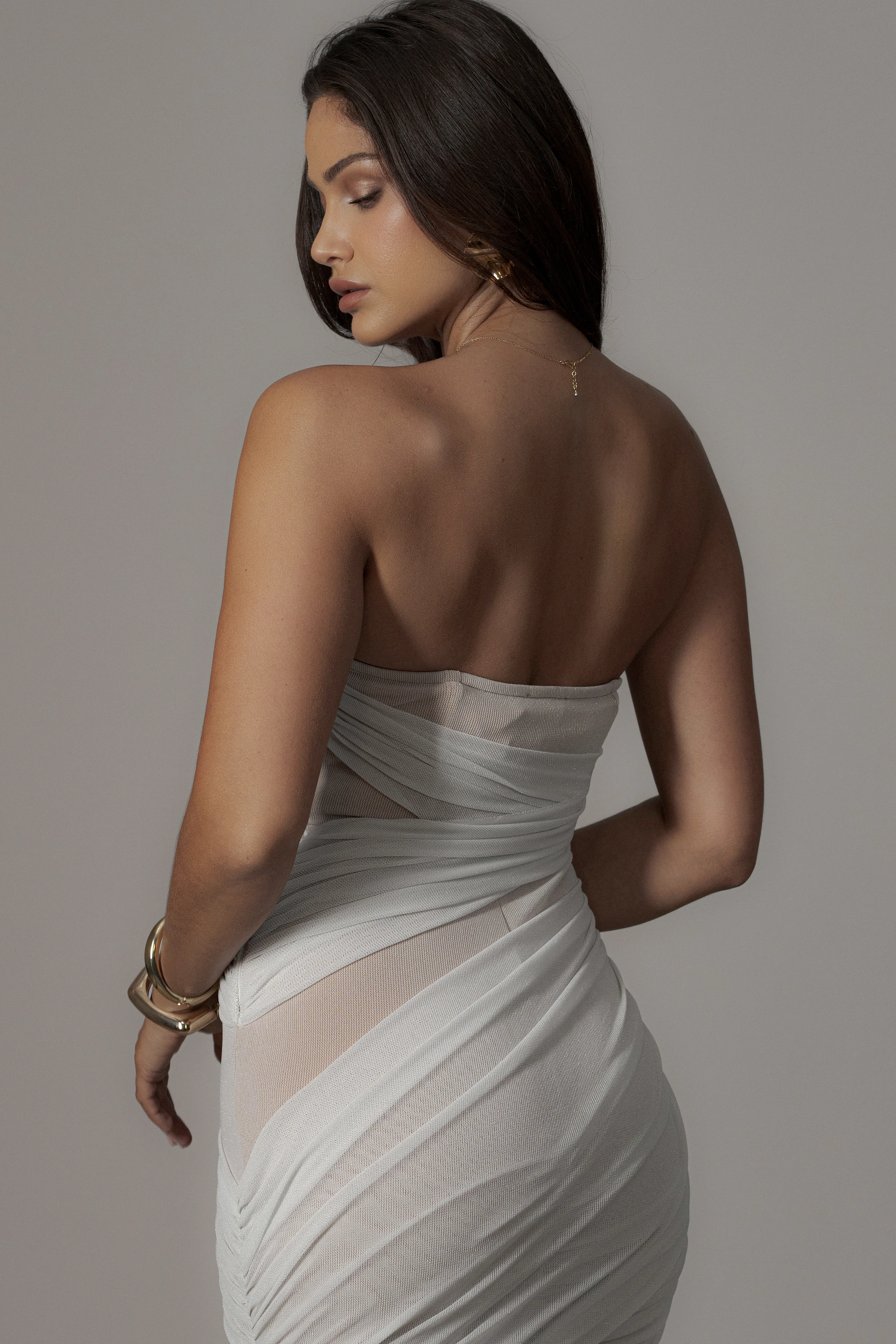 Ivory Catalina Lurex Knit Maxi Dress - Image 7