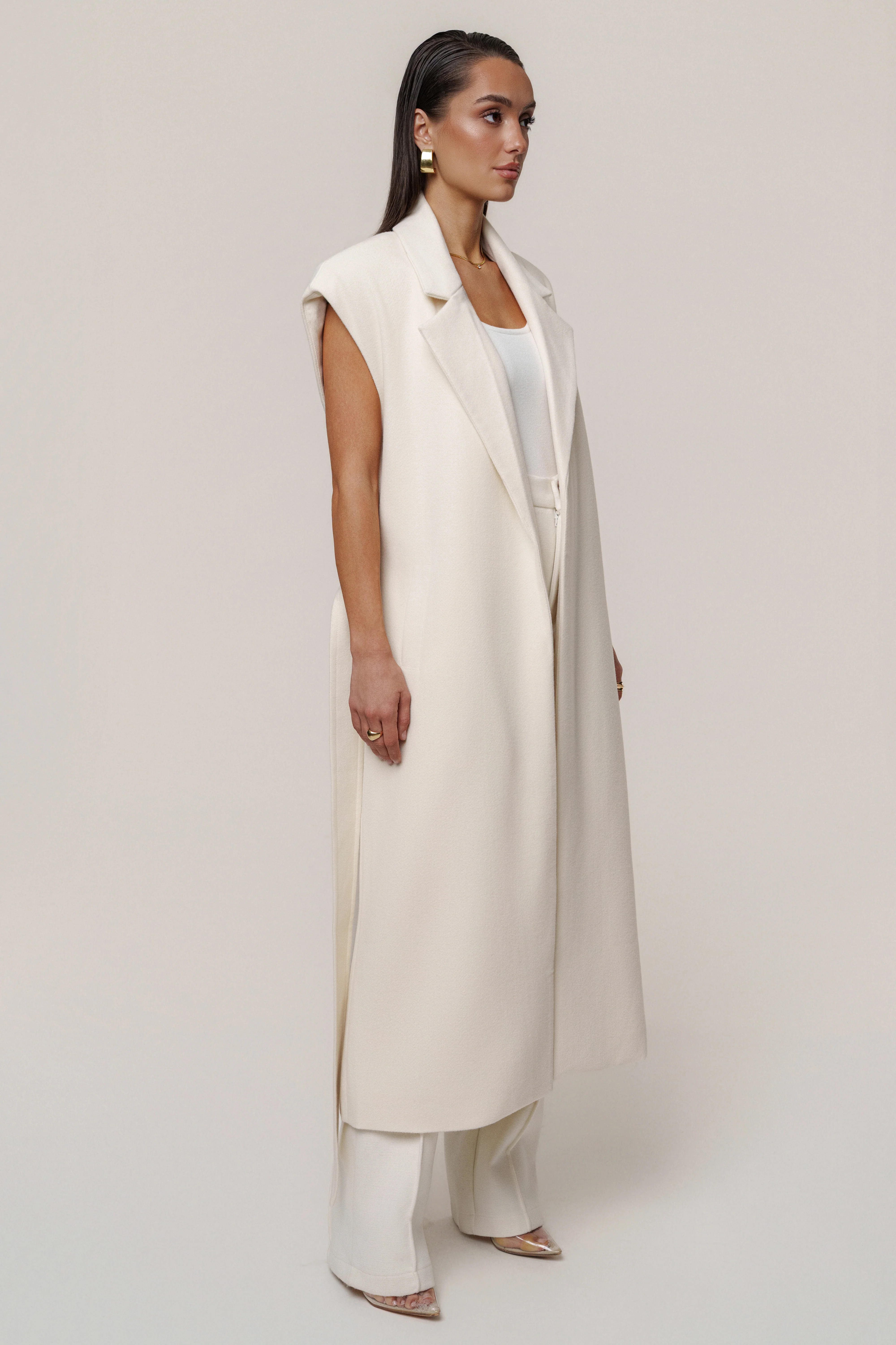 Ivory Cloud Woven Coat - Image 13