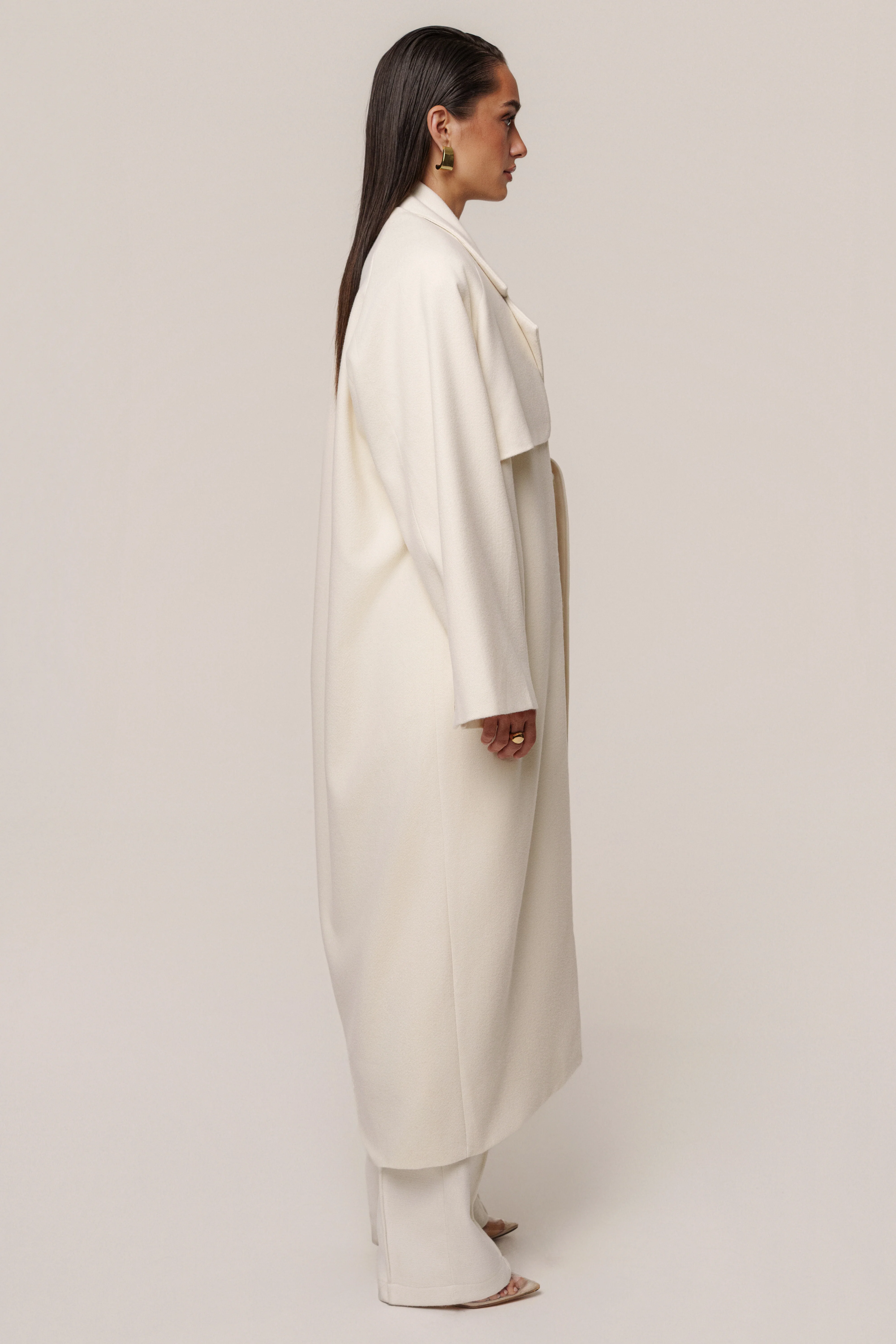 Ivory Cloud Woven Coat - Image 16
