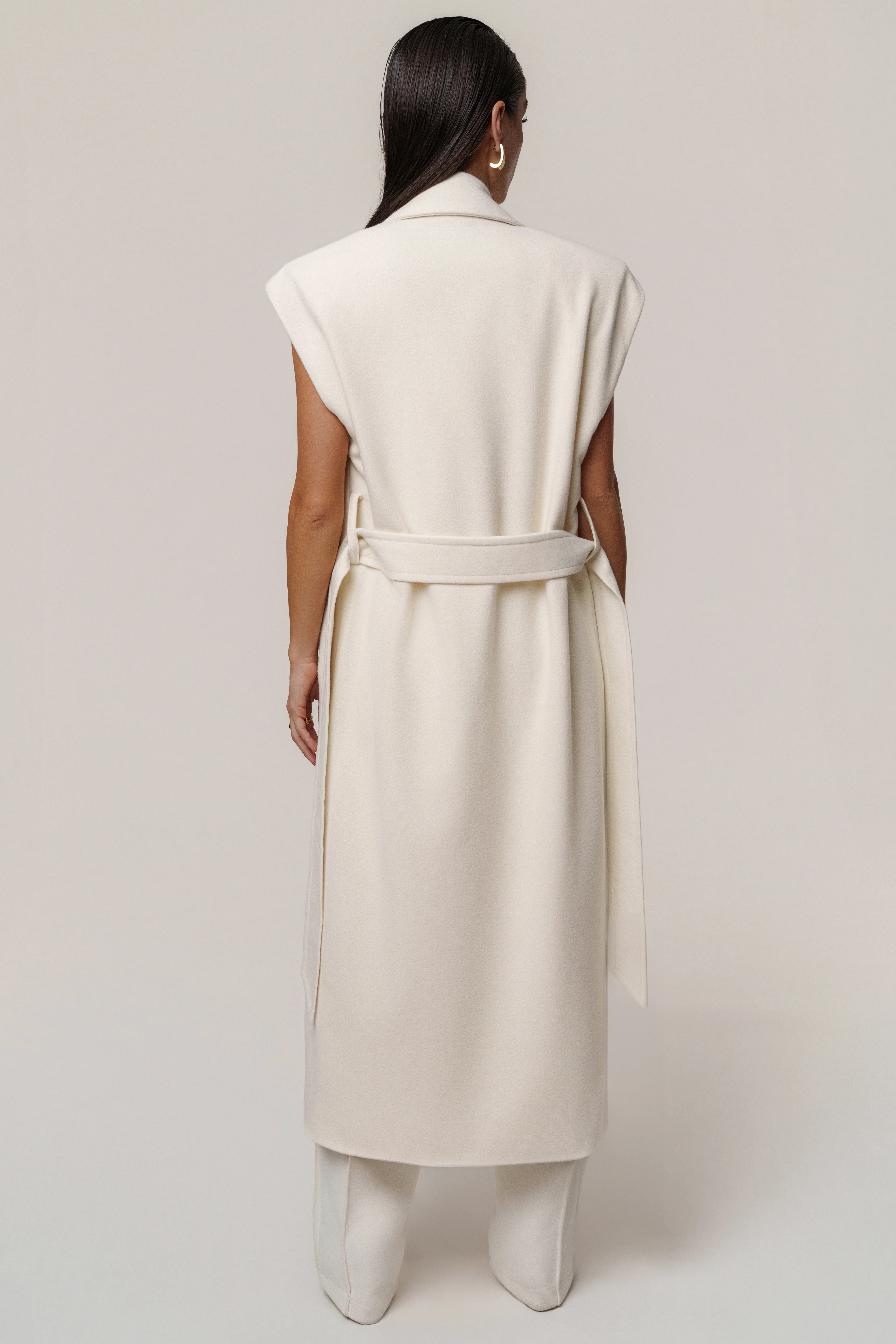 Ivory Cloud Woven Coat - Image 18