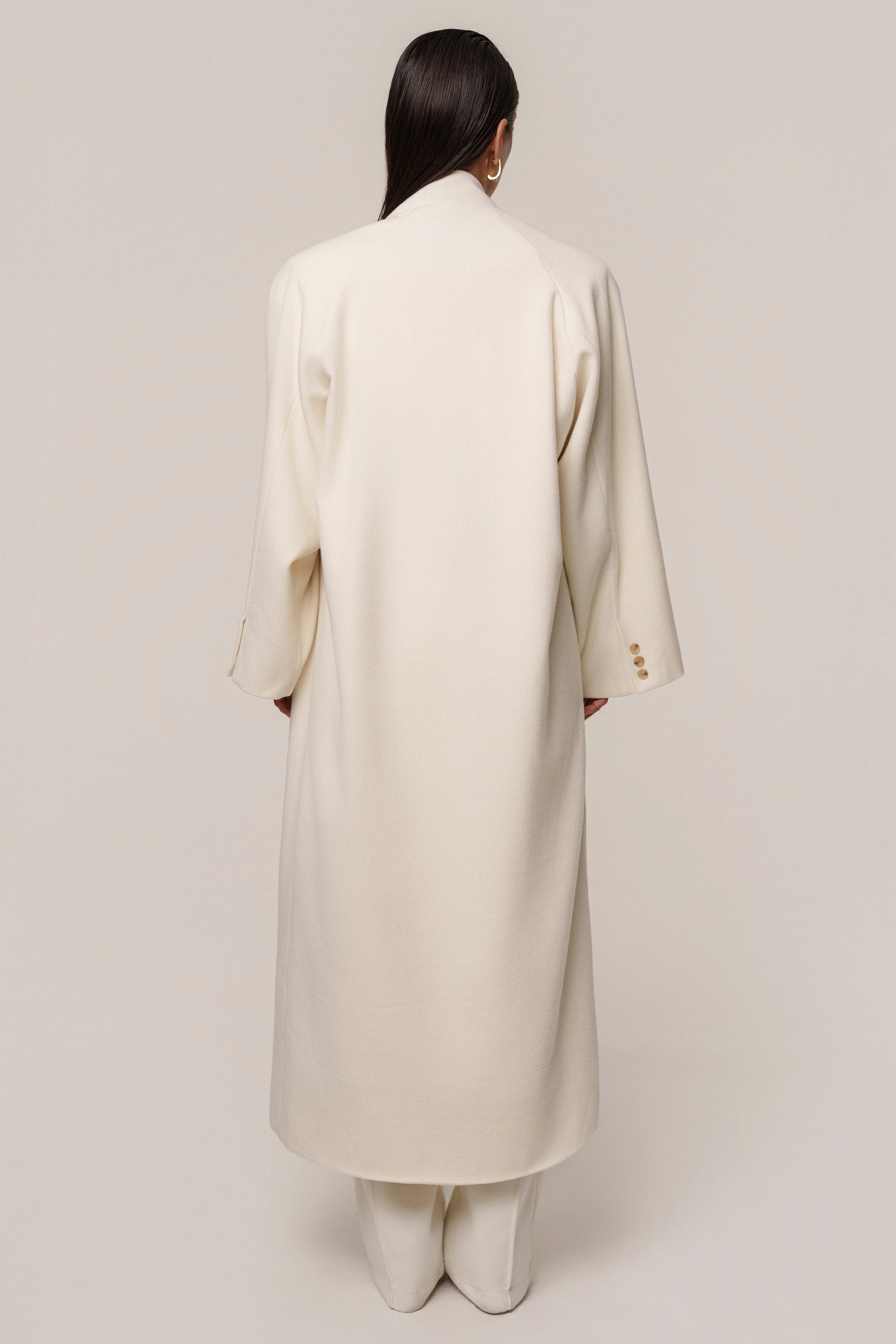 Ivory Cloud Woven Coat - Image 19