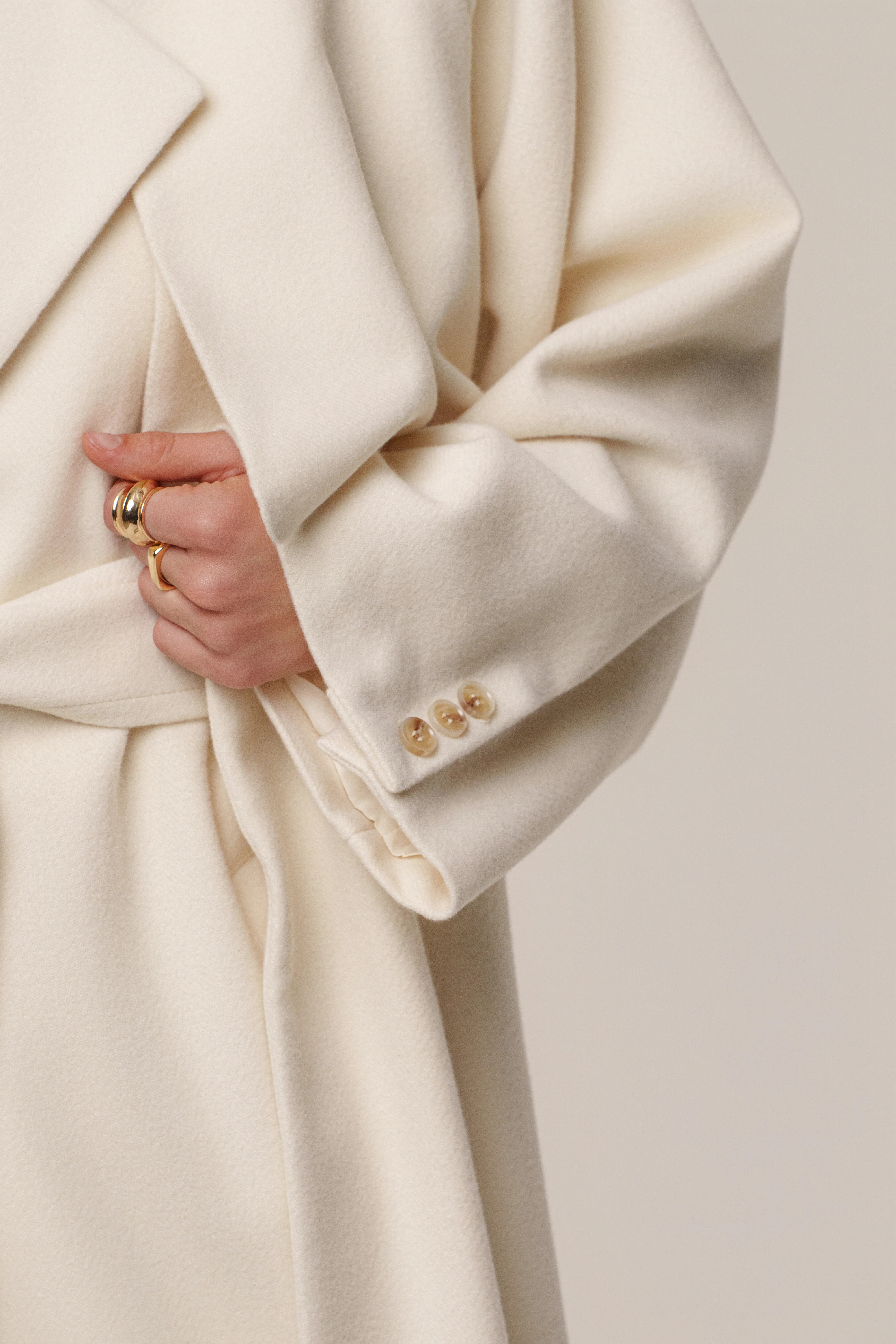 Ivory Cloud Woven Coat - Image 20