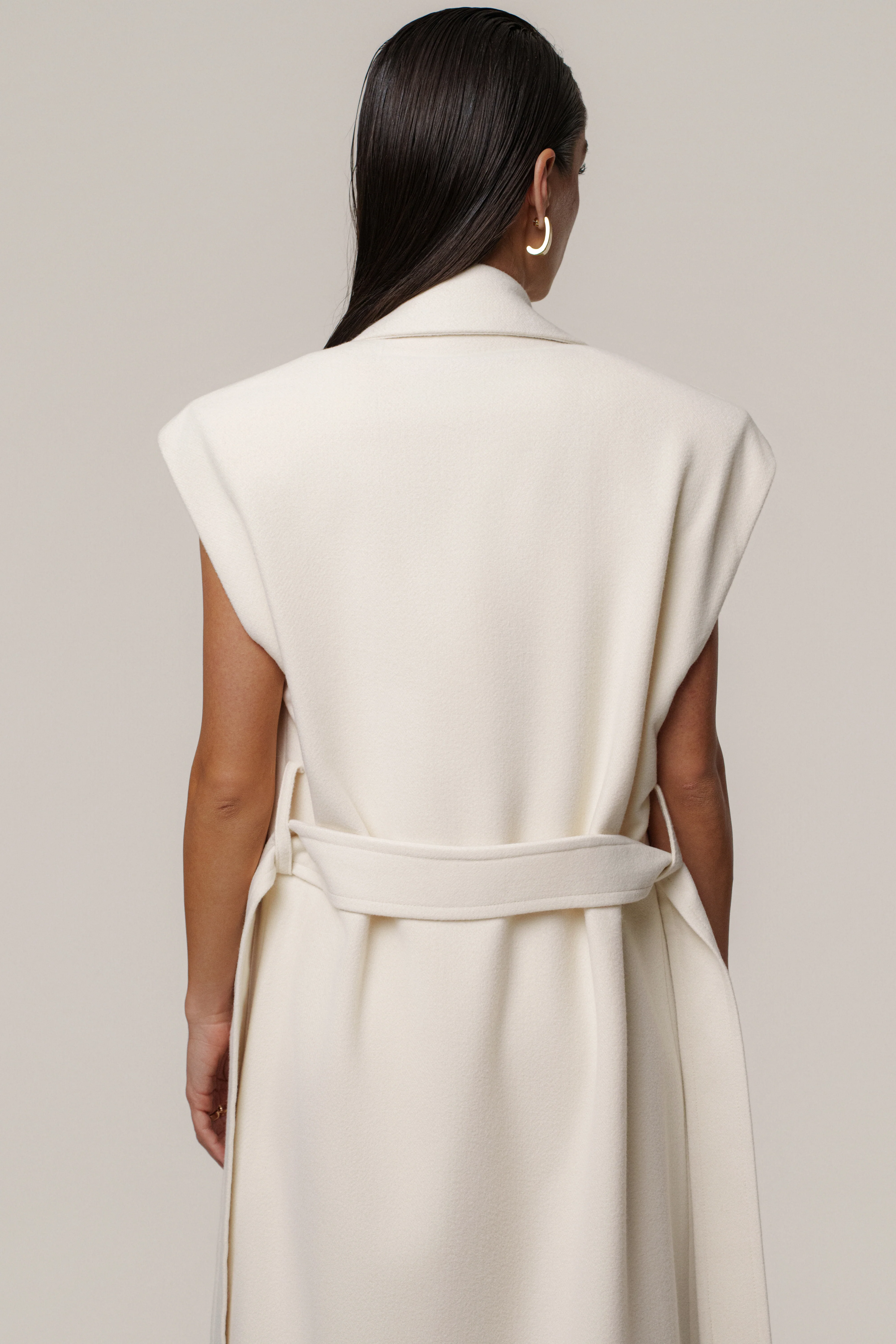 Ivory Cloud Woven Coat - Image 21