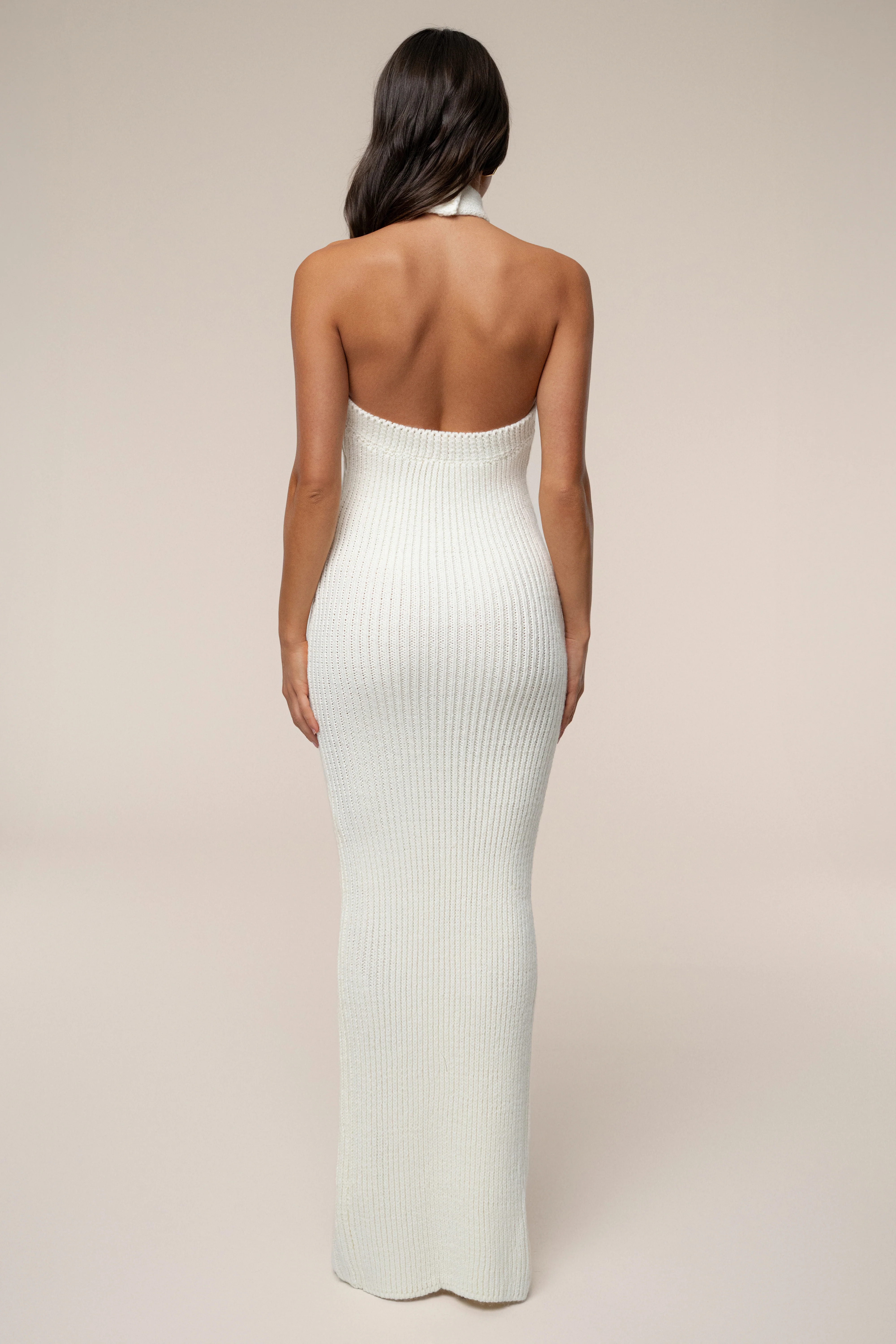 Ivory Cortado Ribbed Maxi Dress - Image 12