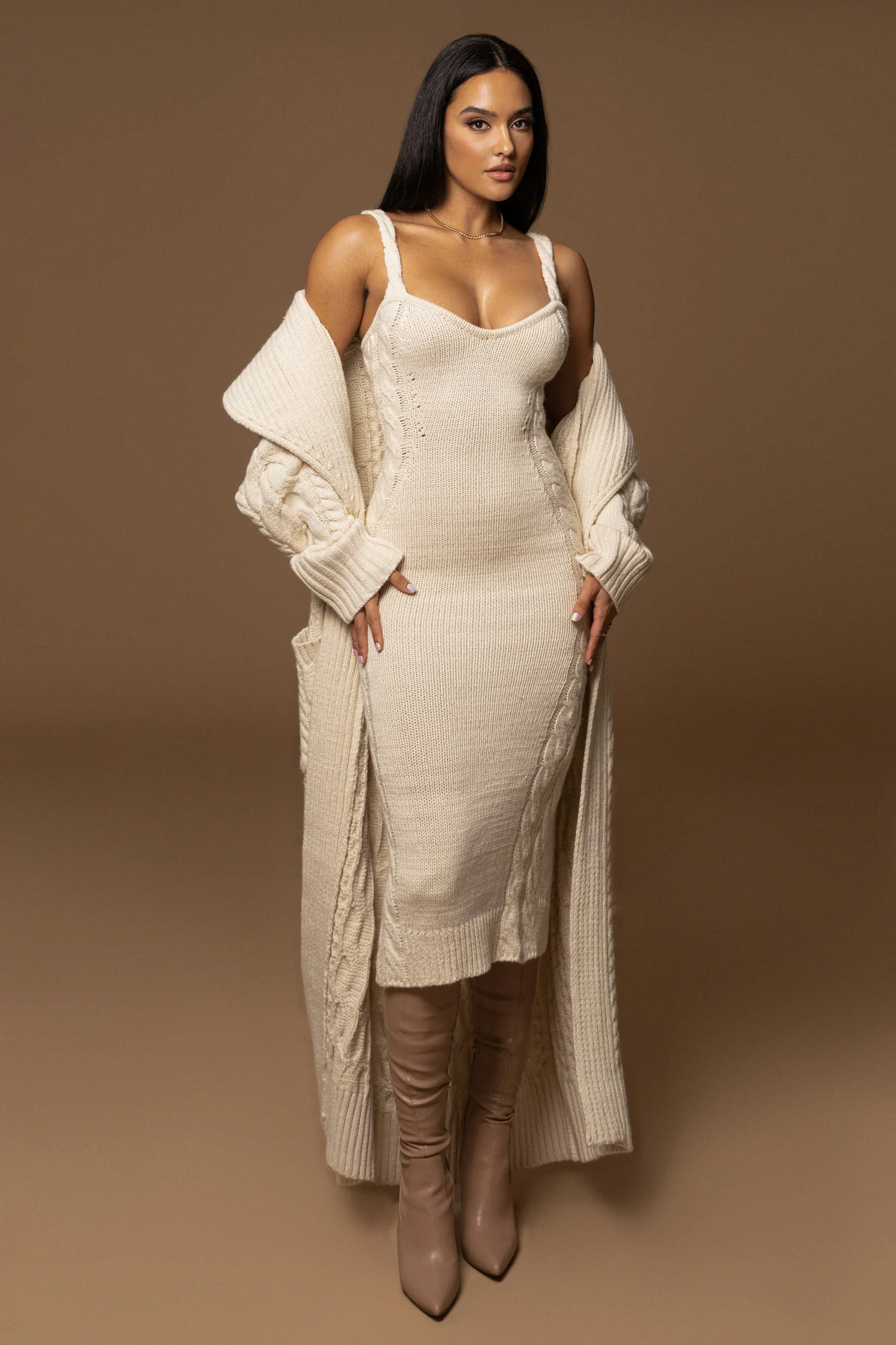 Ivory Daria Sweater Knit Dress - Image 5