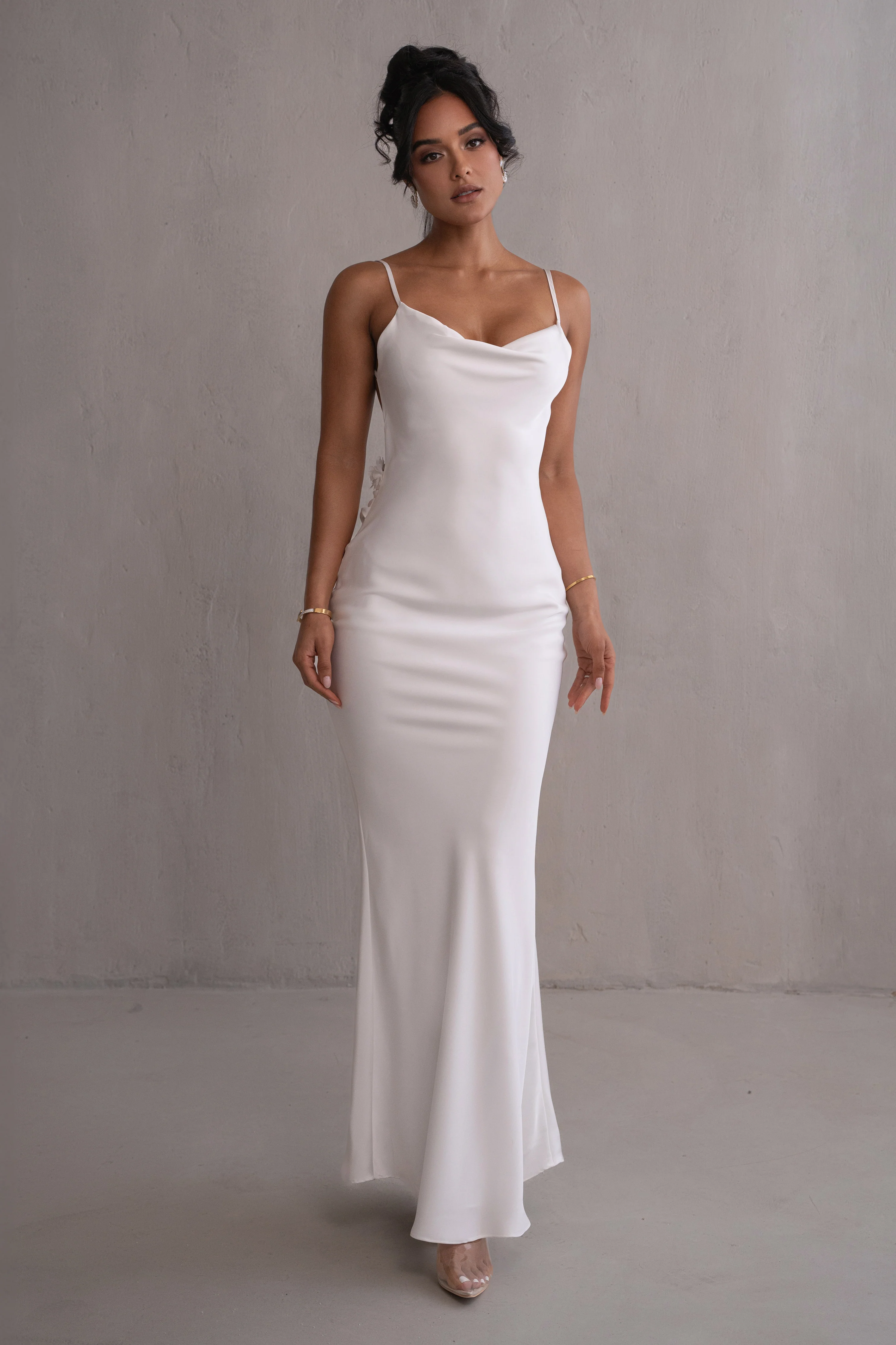 Ivory Down The Aisle Satin Gown - Image 4