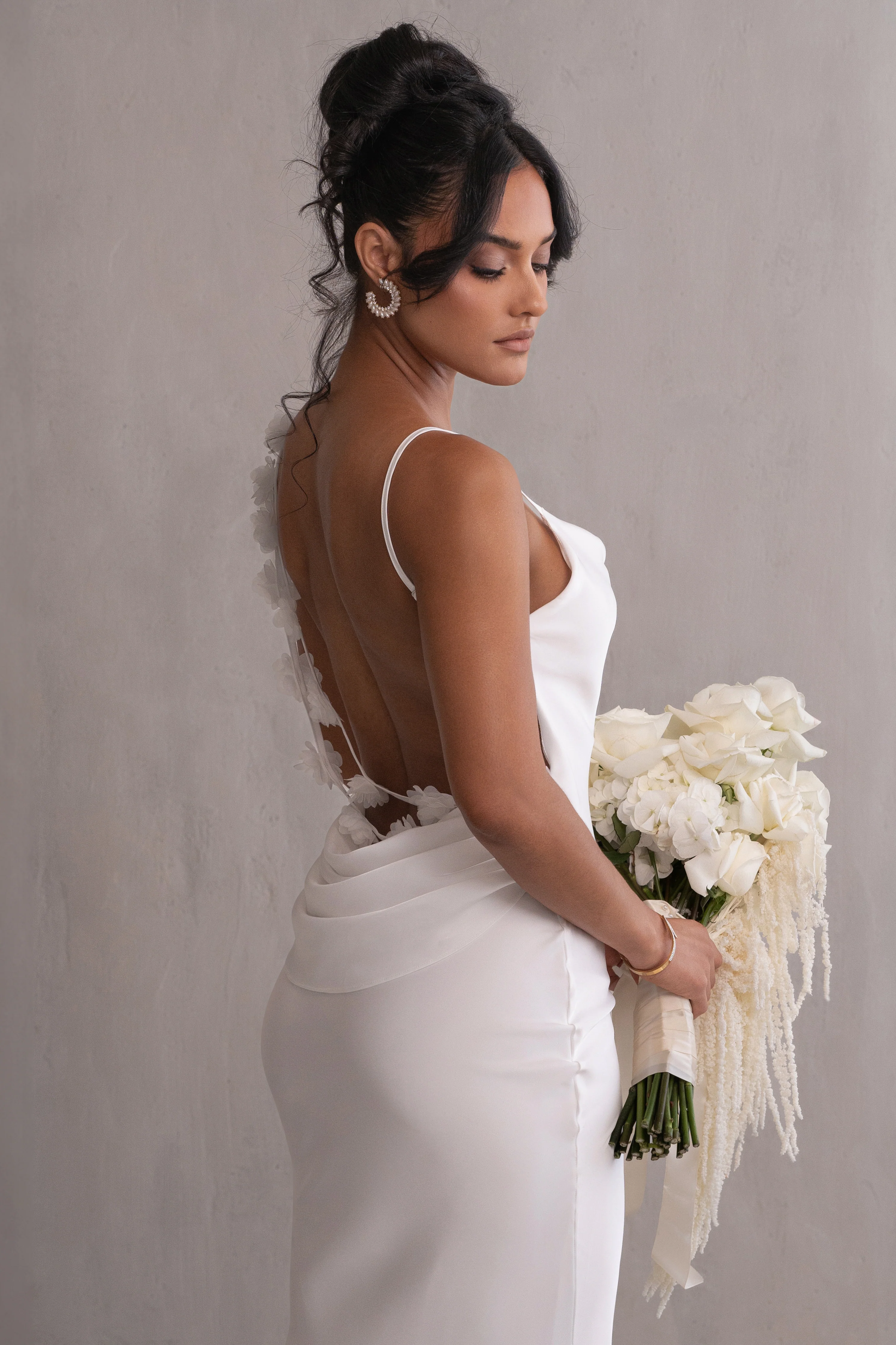 Ivory Down The Aisle Satin Gown - Image 8