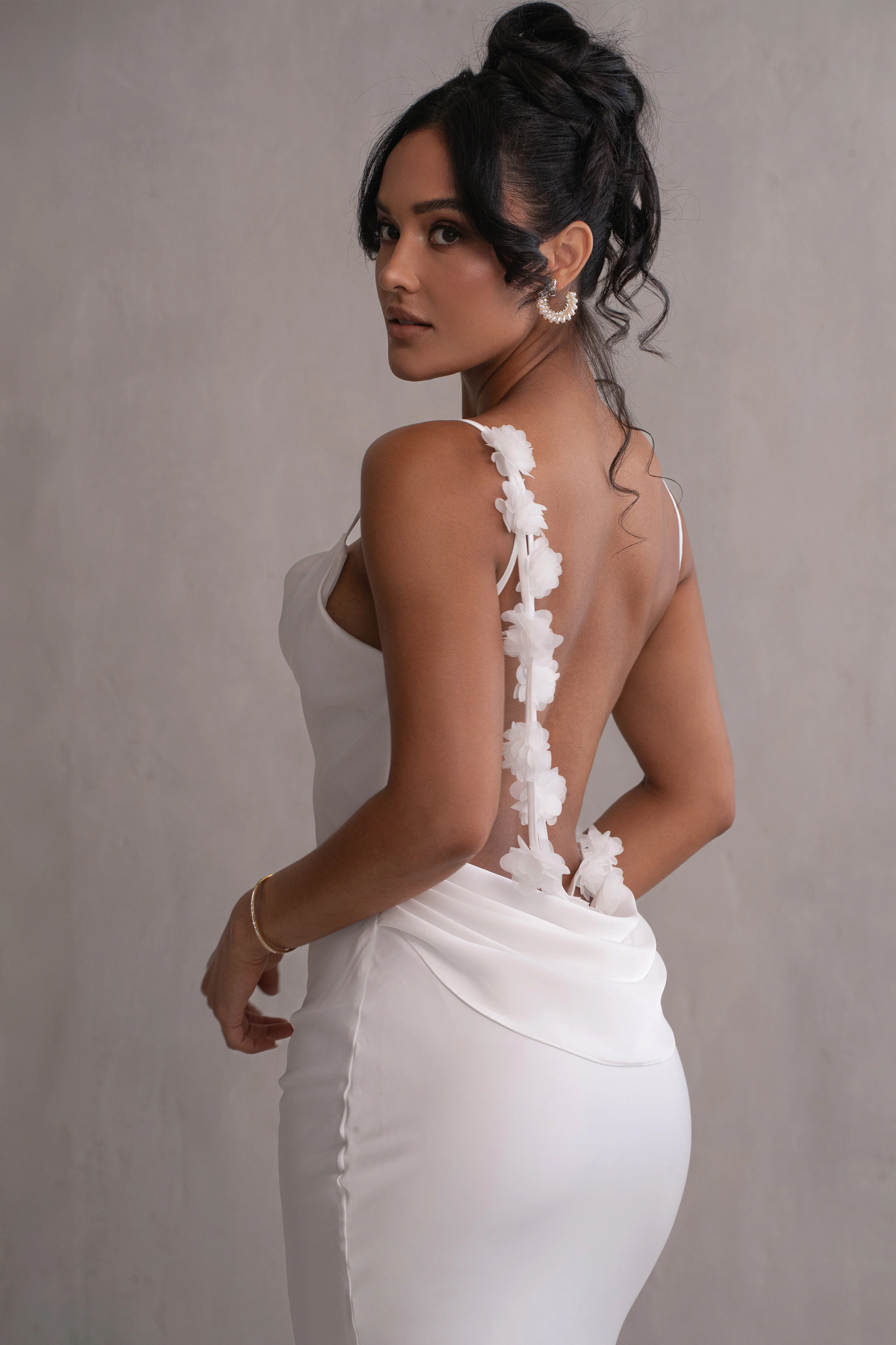 Ivory Down The Aisle Satin Gown - Image 9