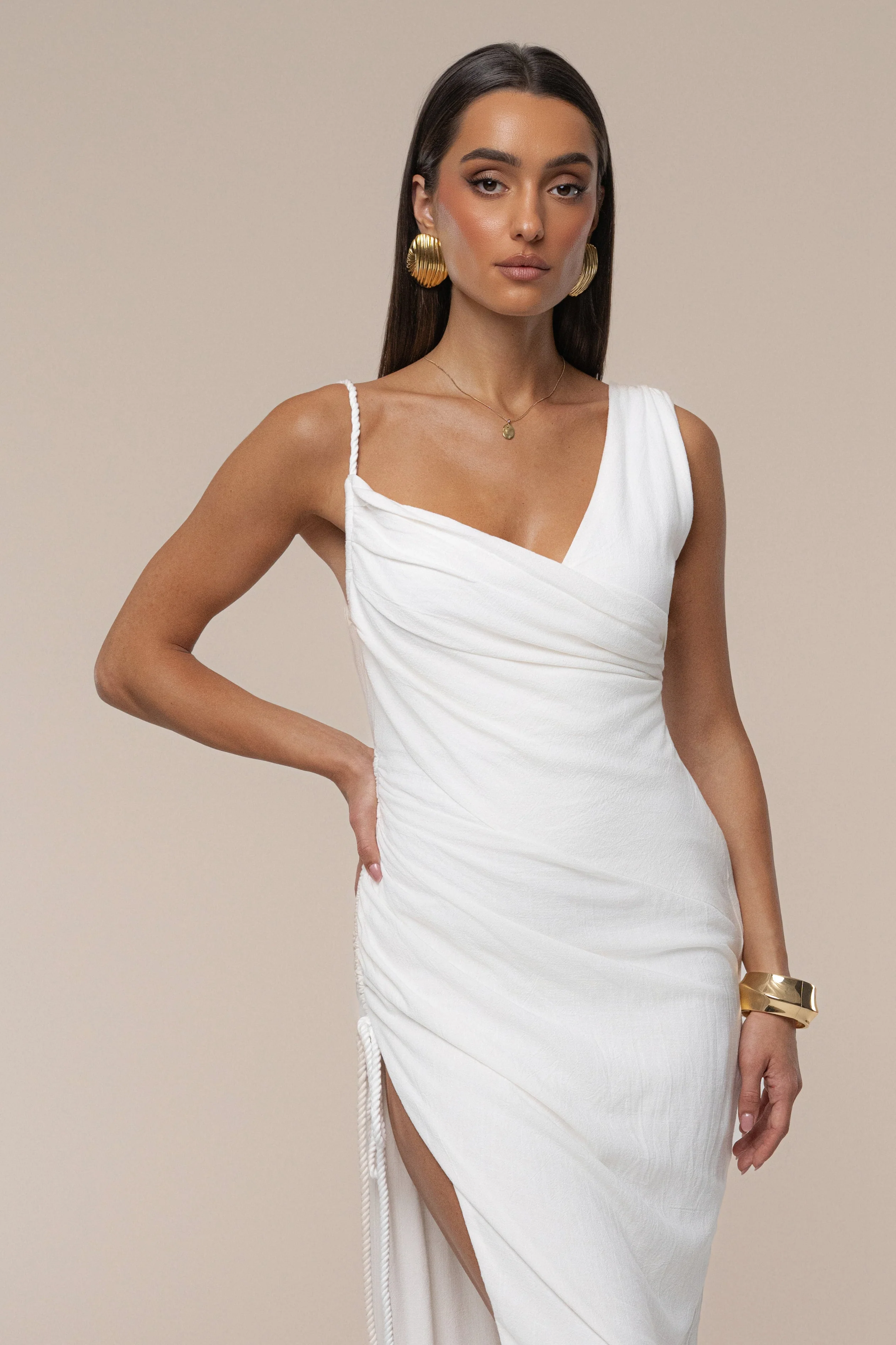 Ivory Dreaming Of Summer Linen Dress - Image 3