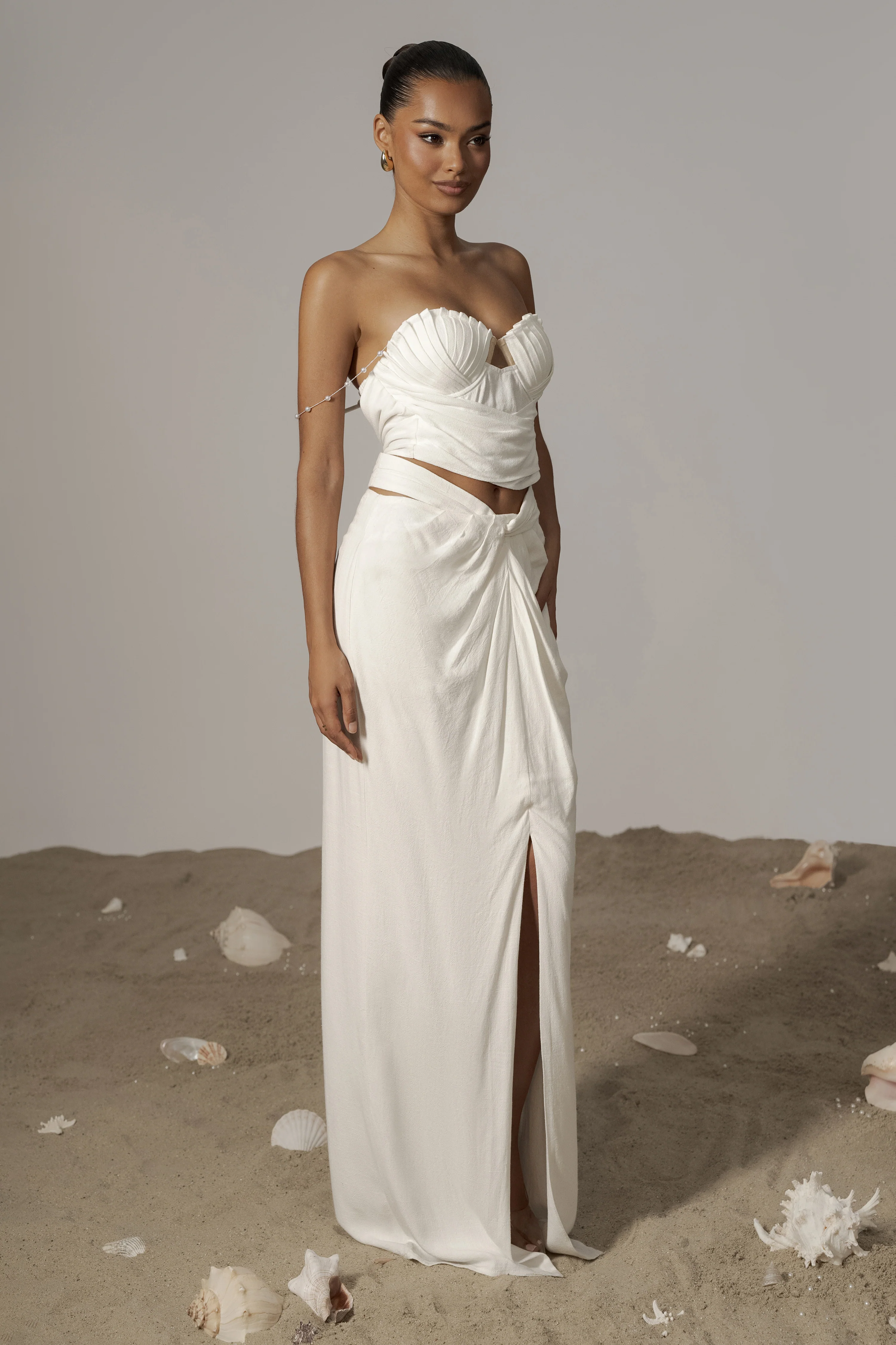 Ivory Dreamland Linen Skirt - Image 6
