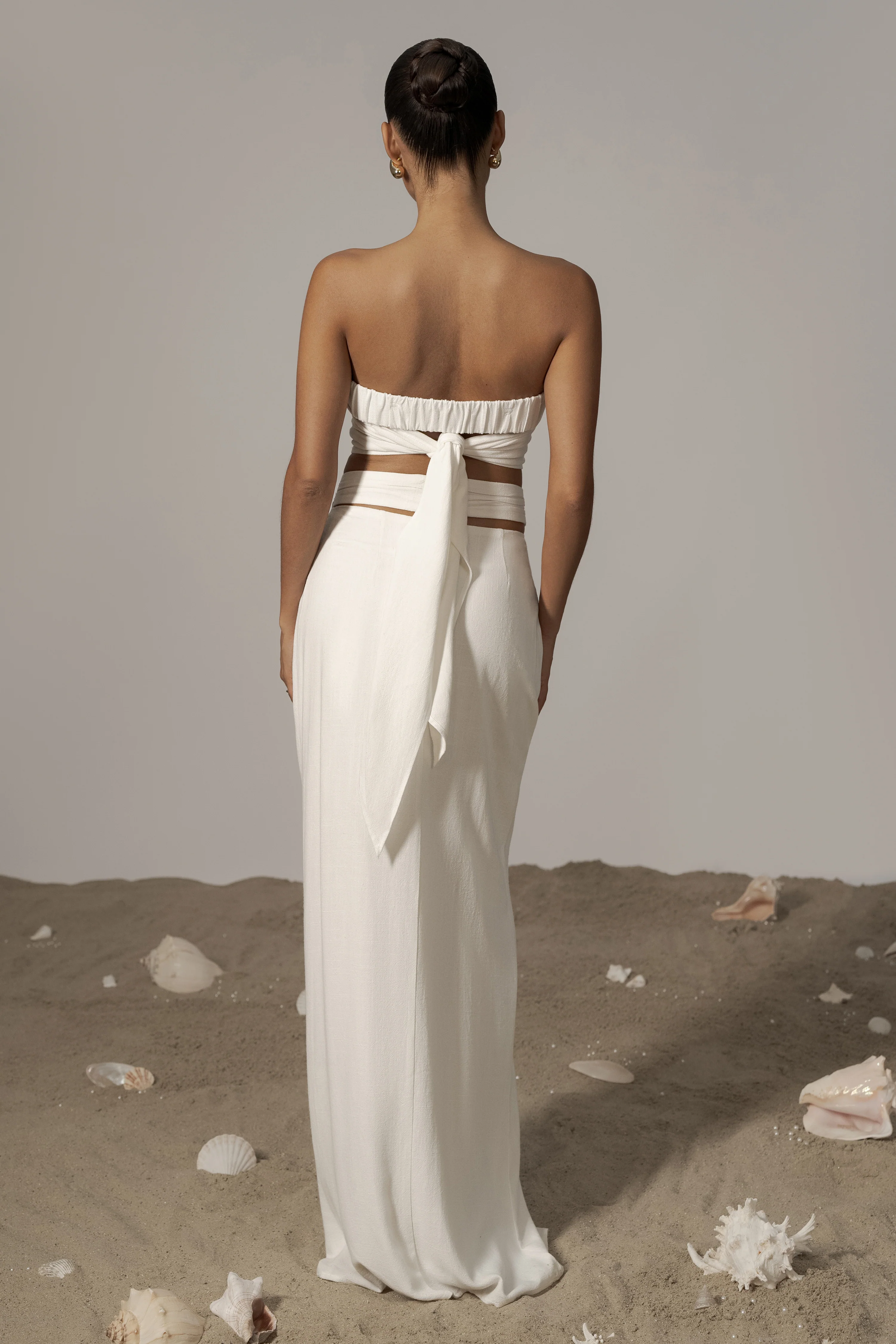 Ivory Dreamland Linen Skirt - Image 8