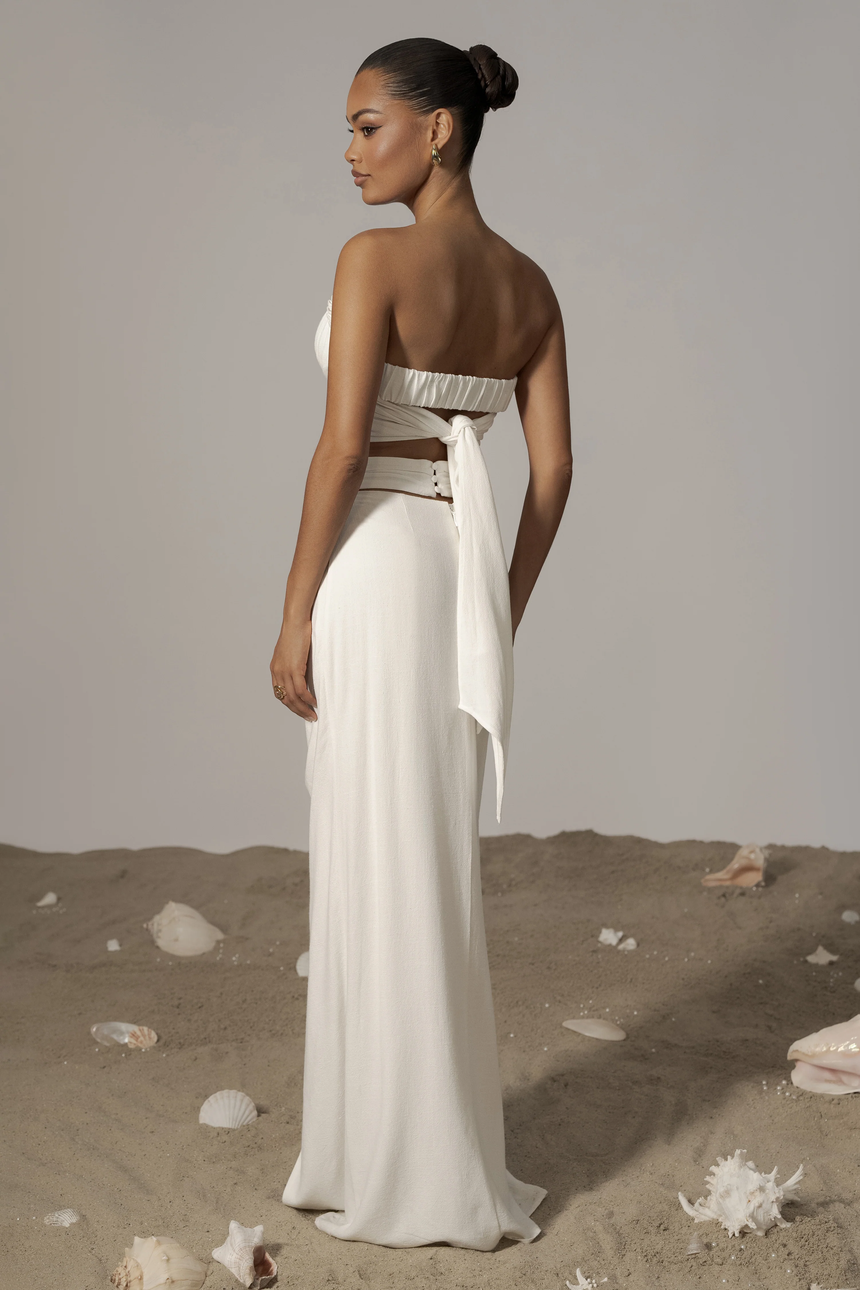 Ivory Dreamland Linen Skirt - Image 9