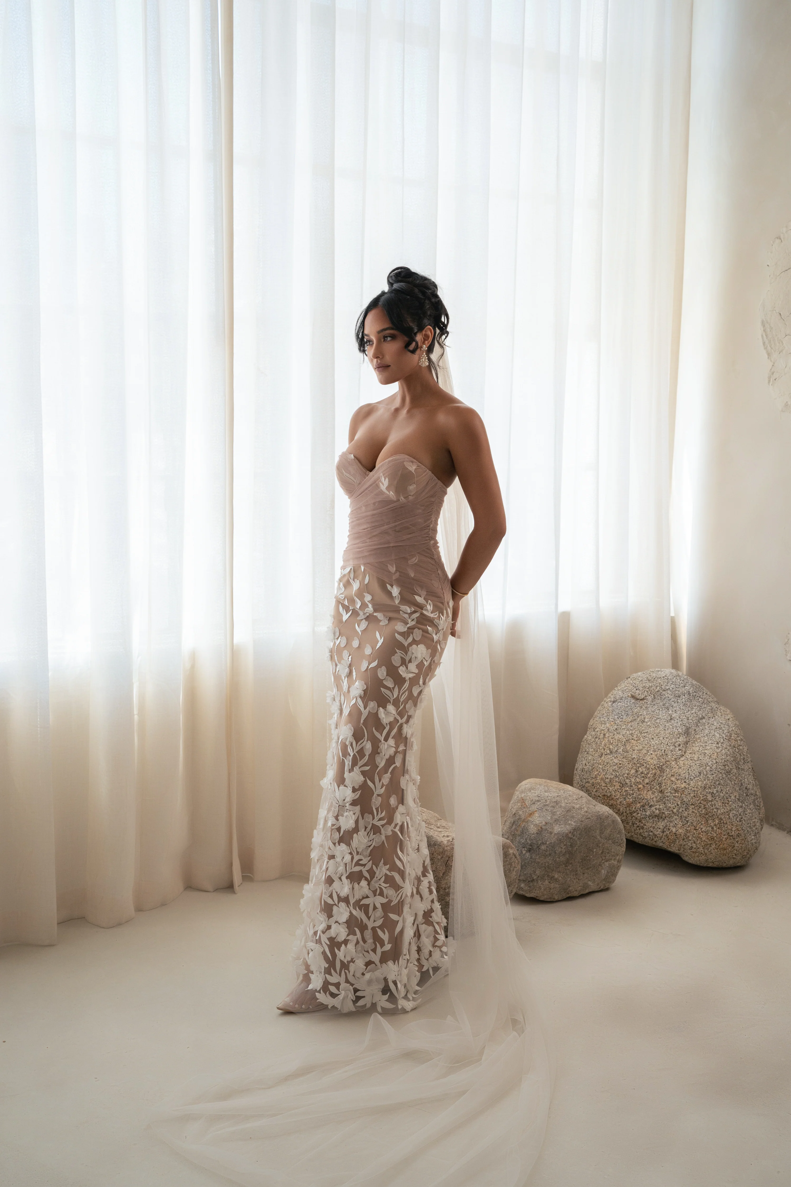 Ivory Everlasting Embroidered Gown - Image 12